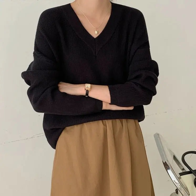 Full Sleeve Loose Female Pullovers Jumpers Autumn Winter Thick Ladies Knitwear - Blade & Thread
