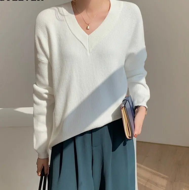 Full Sleeve Loose Female Pullovers Jumpers Autumn Winter Thick Ladies Knitwear - Blade & Thread
