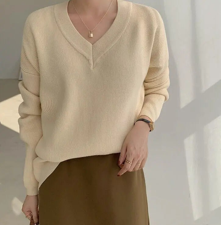 Full Sleeve Loose Female Pullovers Jumpers Autumn Winter Thick Ladies Knitwear - Blade & Thread