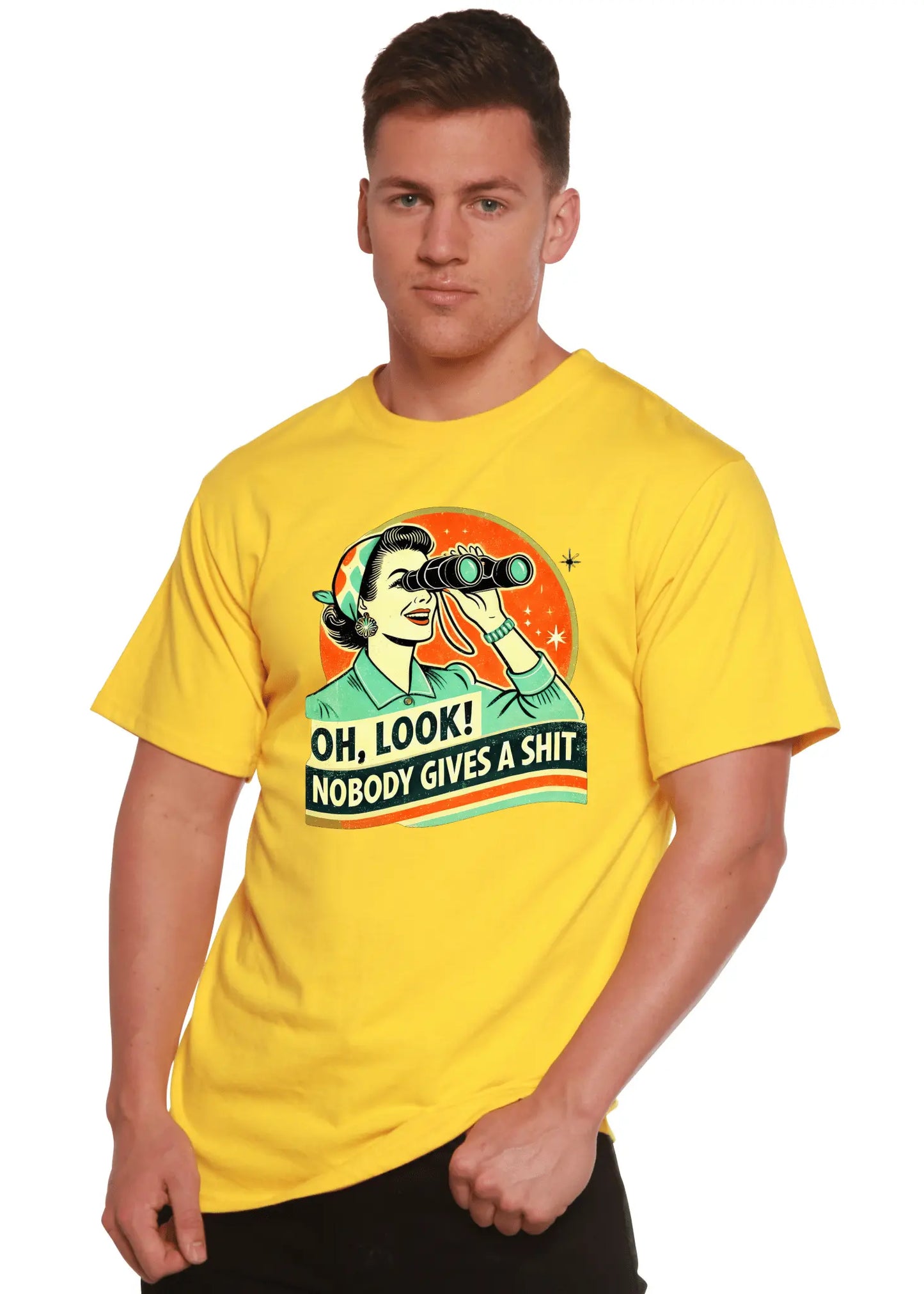 Funny Retro Woman Unisex Bamboo/Cotton Graphic T-Shirt - Blade & Thread