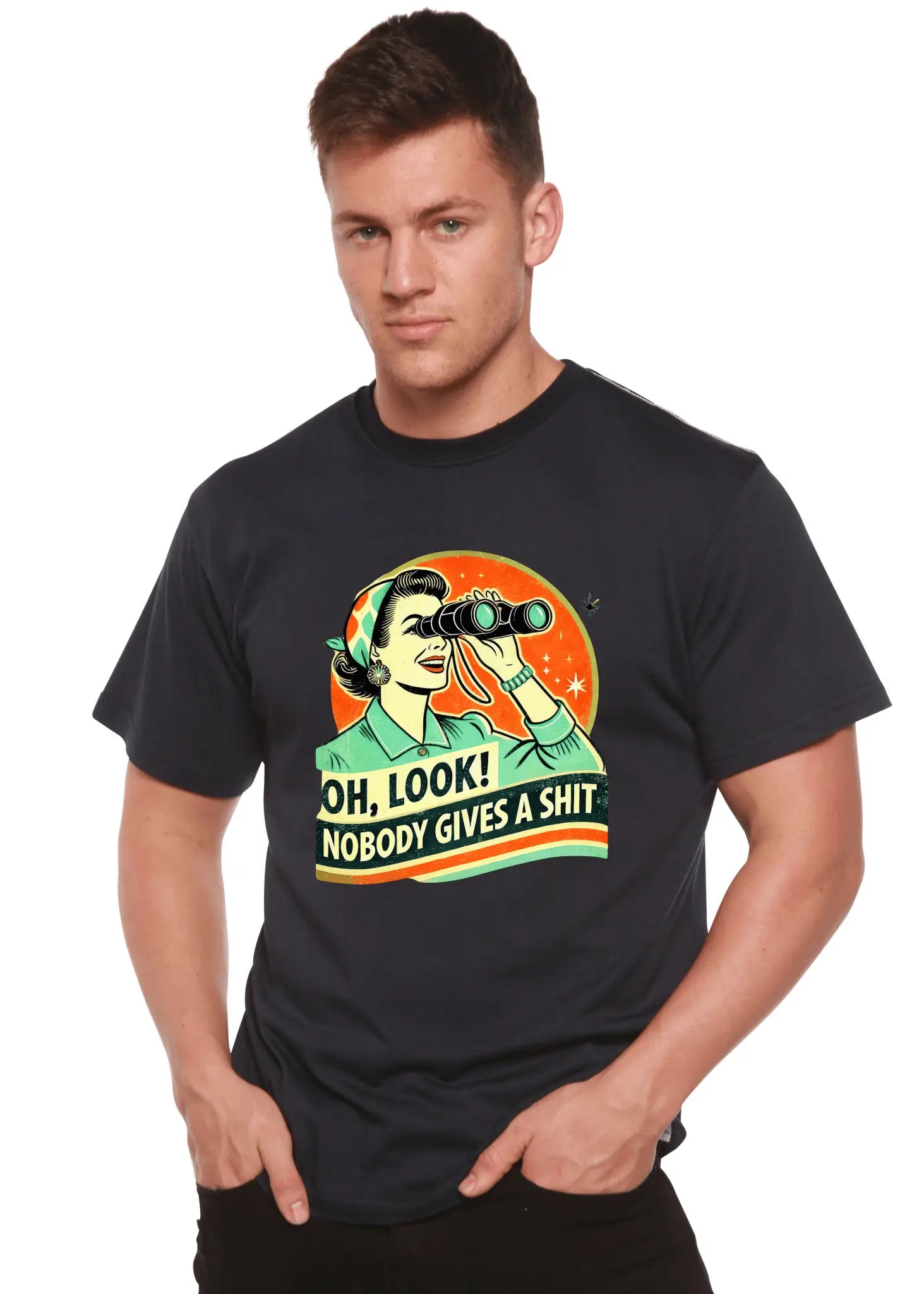Funny Retro Woman Unisex Bamboo/Cotton Graphic T-Shirt - Blade & Thread