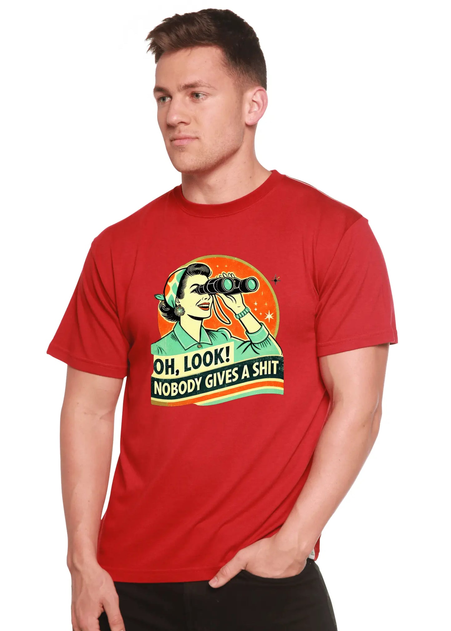 Funny Retro Woman Unisex Bamboo/Cotton Graphic T-Shirt - Blade & Thread