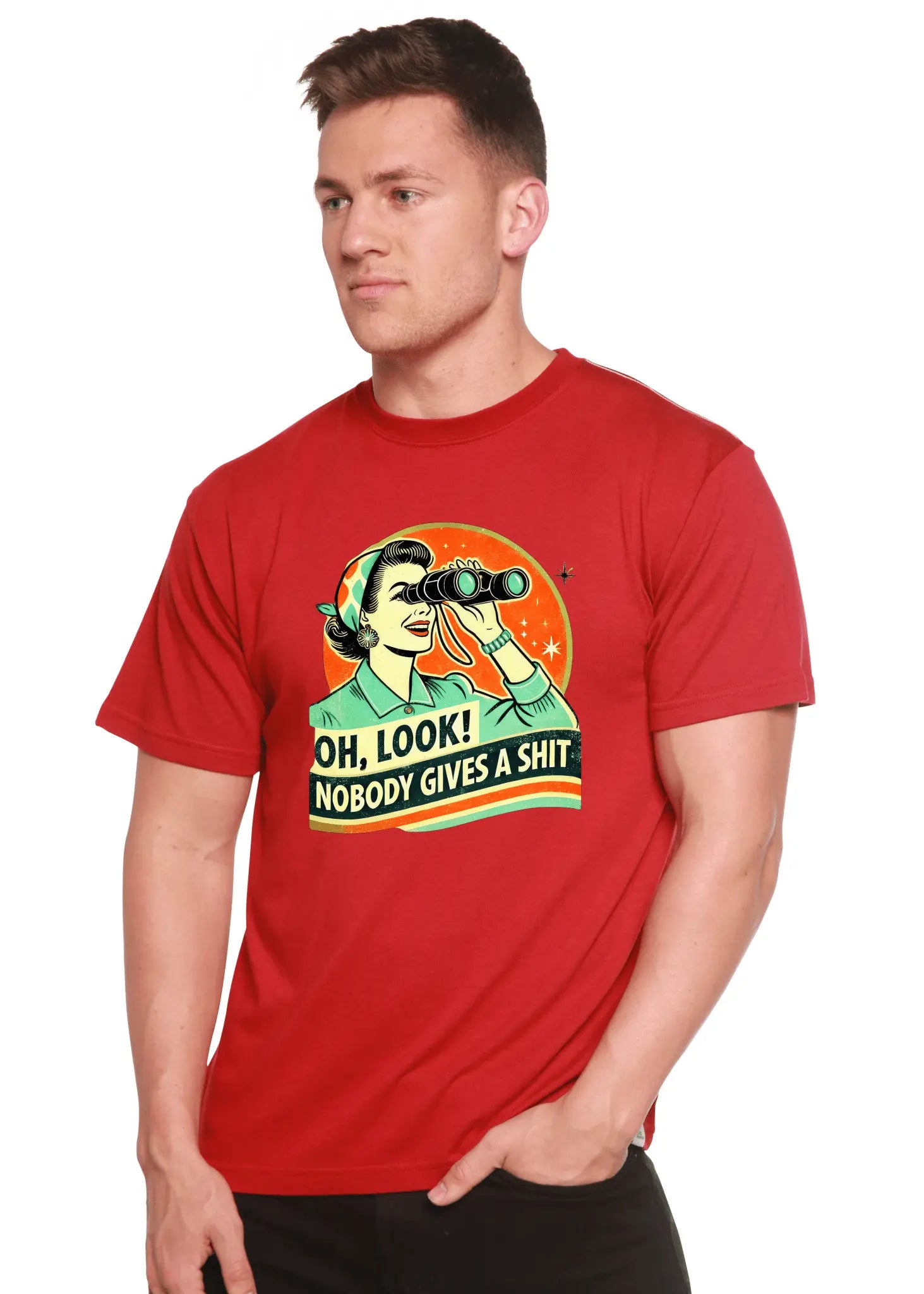 Funny Retro Woman Unisex Bamboo/Cotton Graphic T-Shirt - Blade & Thread