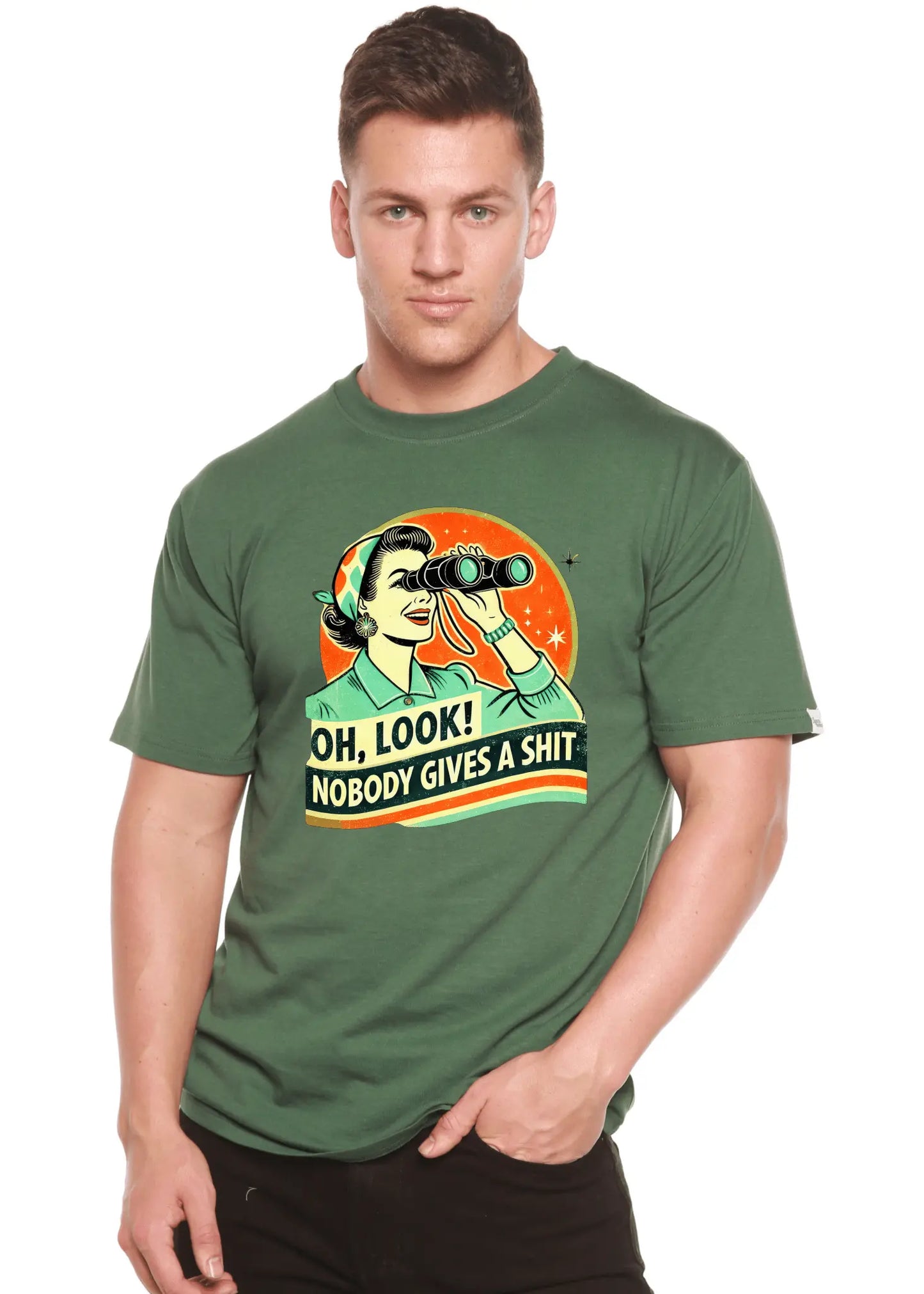 Funny Retro Woman Unisex Bamboo/Cotton Graphic T-Shirt - Blade & Thread