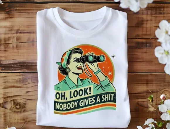 Funny Retro Woman Unisex Bamboo/Cotton Graphic T-Shirt - Blade & Thread