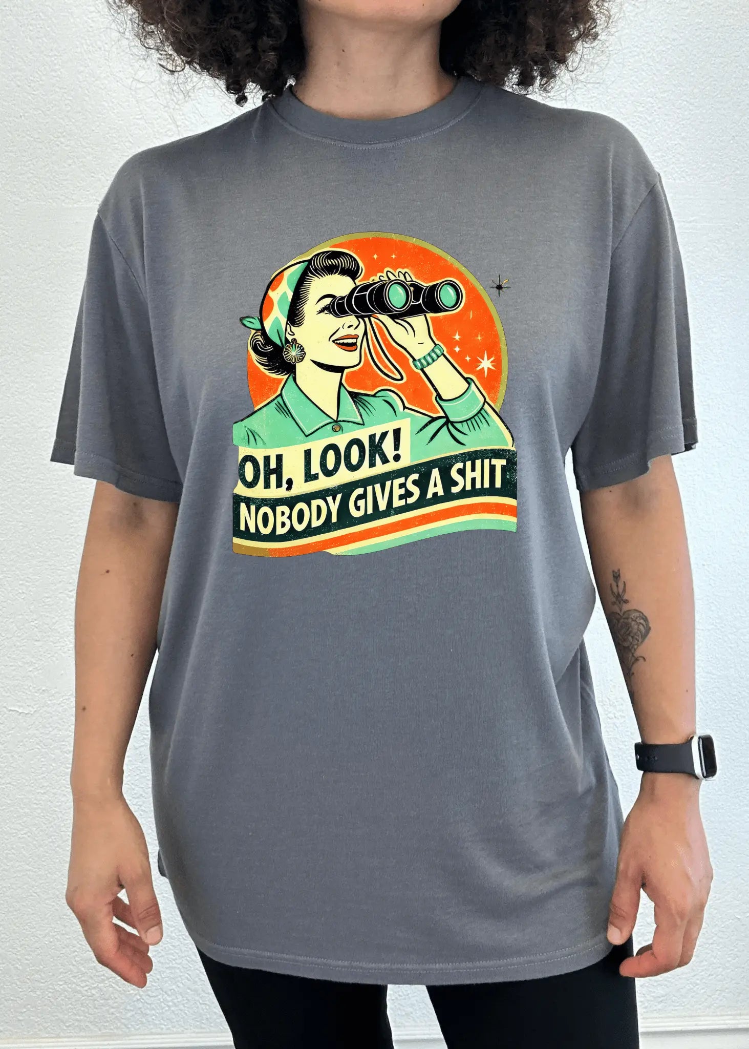Funny Retro Woman Unisex Bamboo/Cotton Graphic T-Shirt - Blade & Thread