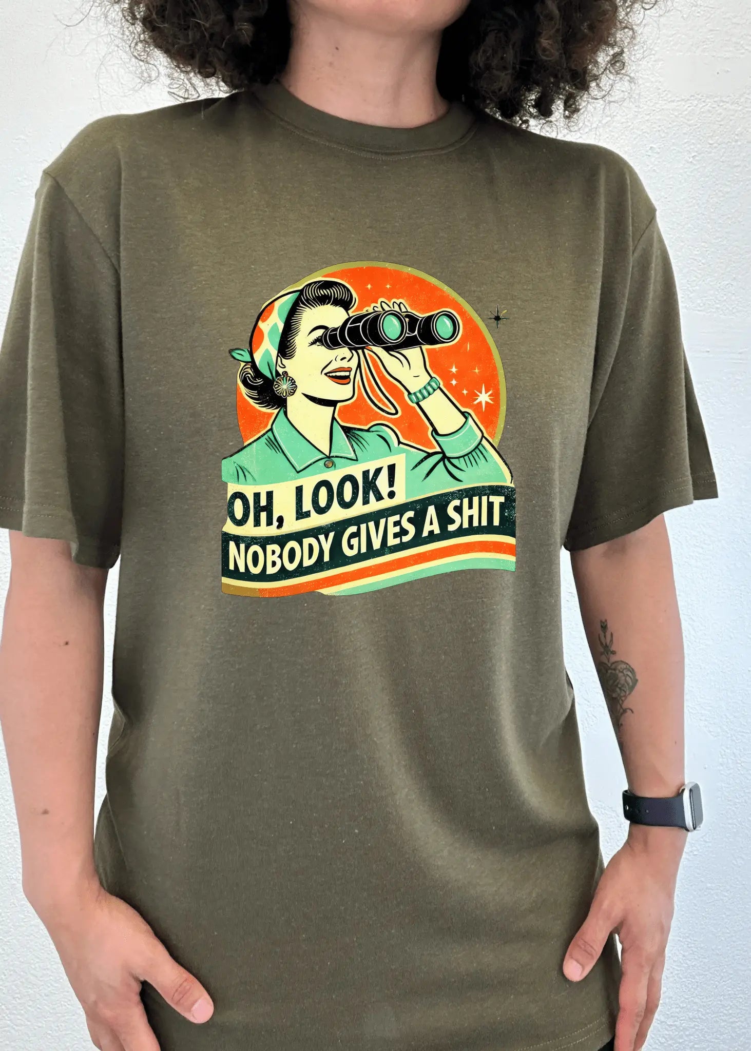 Funny Retro Woman Unisex Bamboo/Cotton Graphic T-Shirt - Blade & Thread