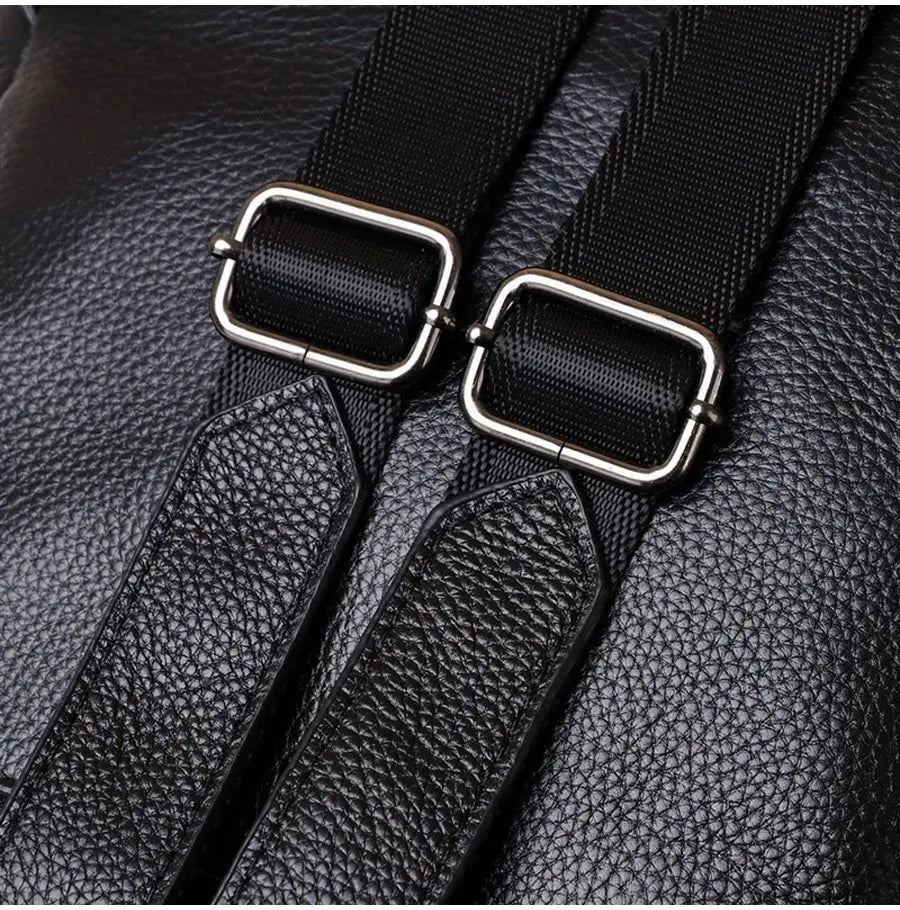 Genuine Real Cowhide Leather Backpack High Quality Women's Bag Durable Dirty Student School Bag - Blade & Thread