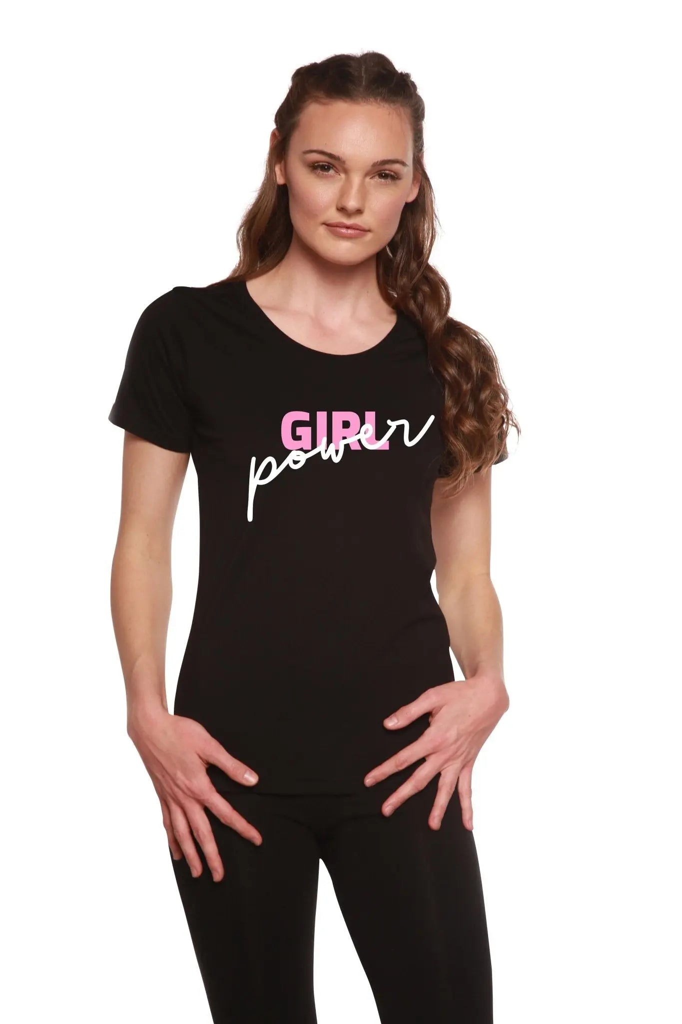 Girl Power Printed Women's Bamboo/Cotton Short Sleeve Scoop Neck T-Shirt - Blade & Thread