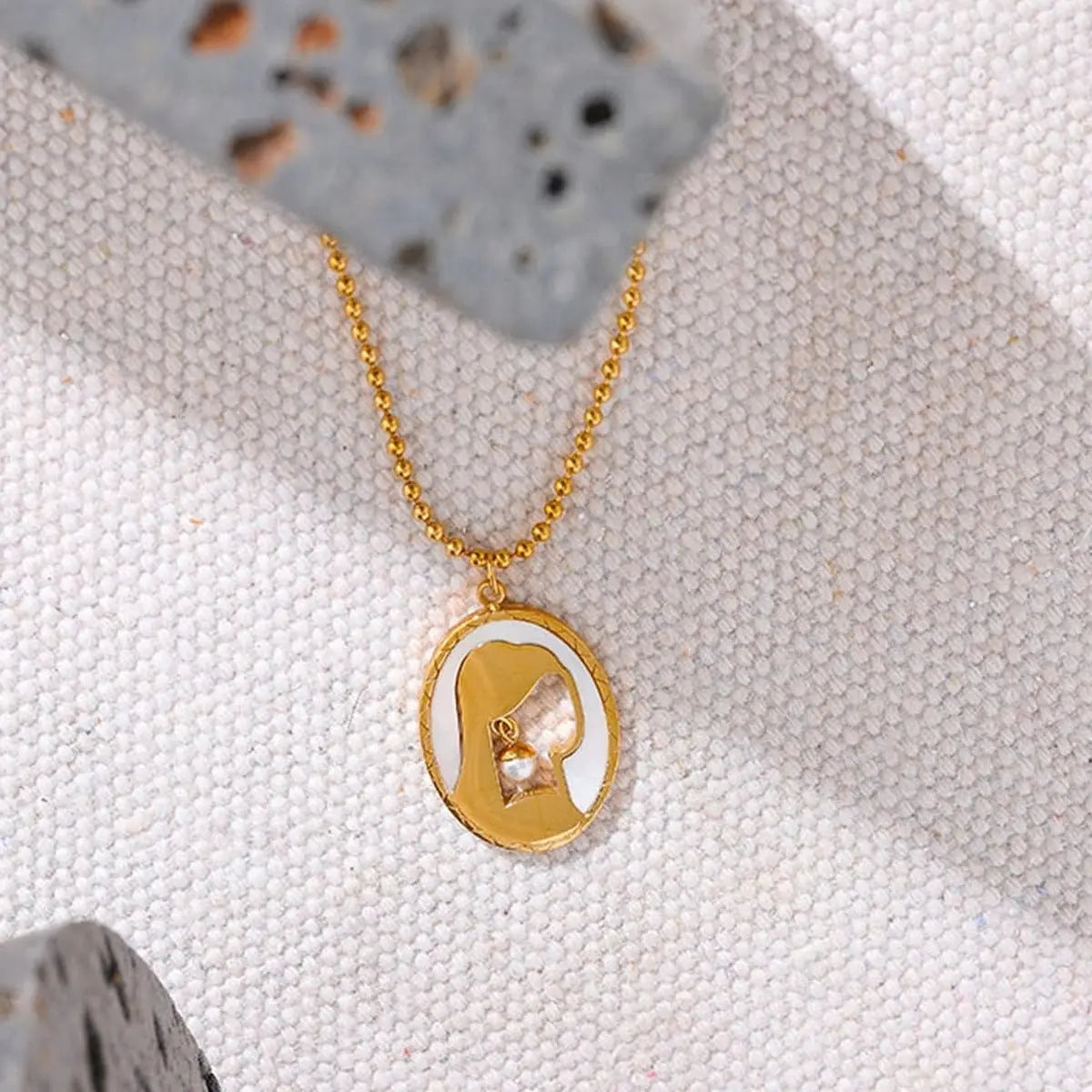Girl with a pearl earring Pendant Necklace - Blade & Thread