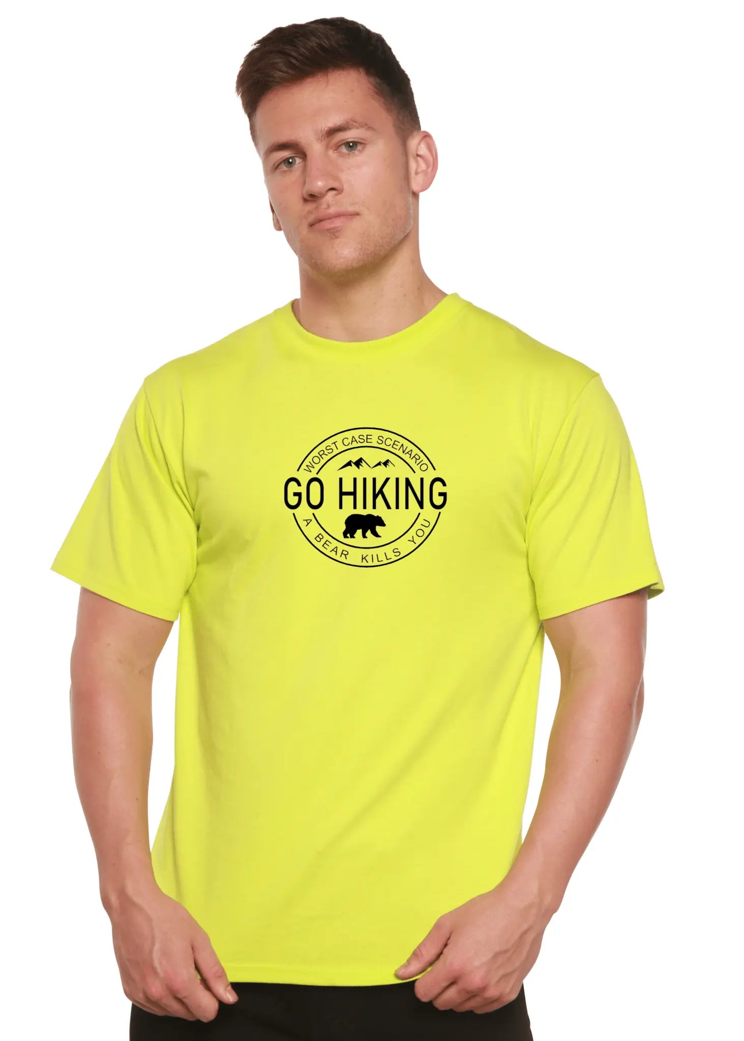 Go Hiking Men's Bamboo Viscose/Organic Cotton Short Sleeve Graphic T-Shirt - Blade & Thread