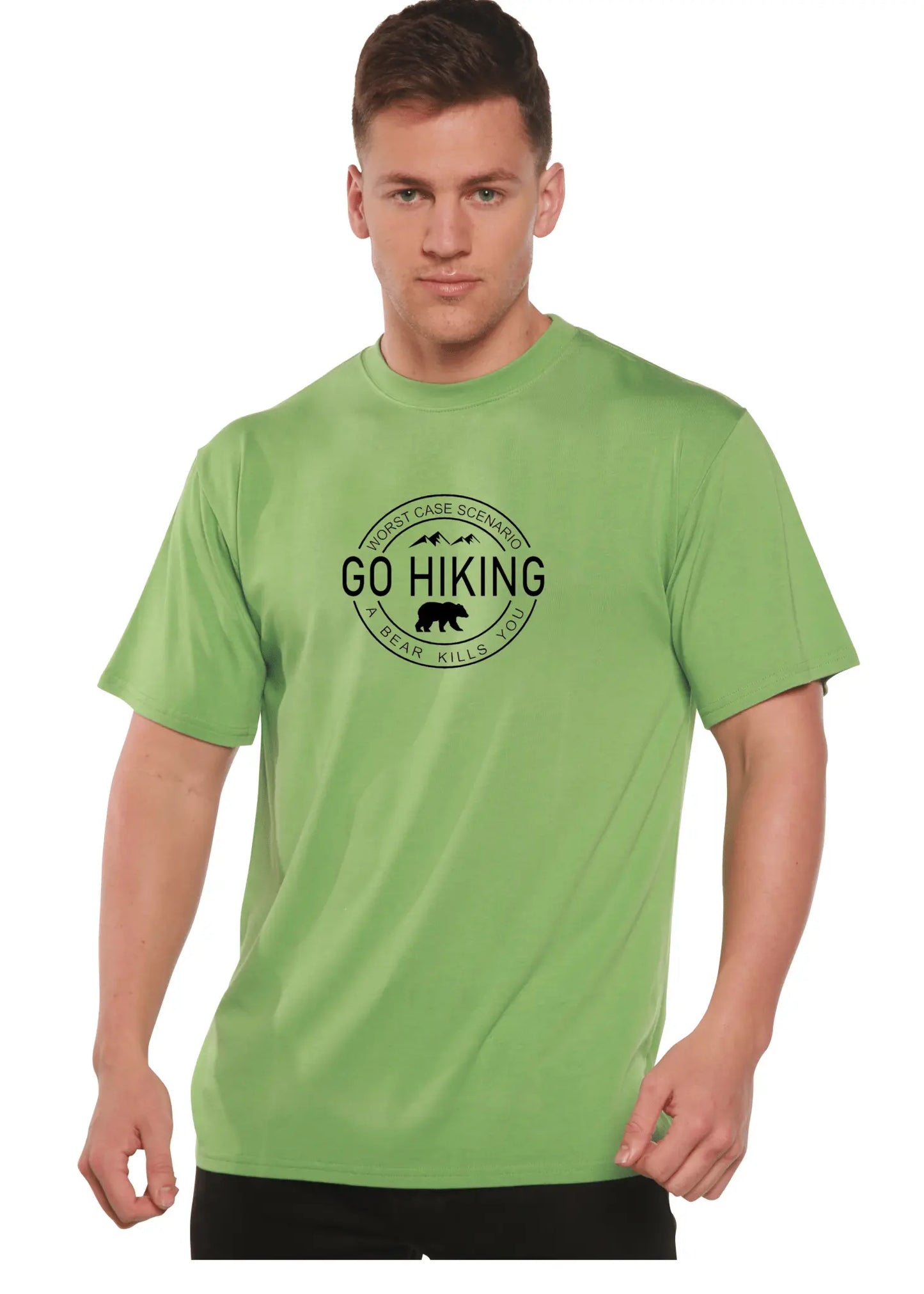 Go Hiking Men's Bamboo Viscose/Organic Cotton Short Sleeve Graphic T-Shirt - Blade & Thread