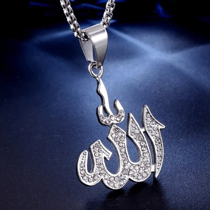 Gold Micro Allah Necklace pendant - Blade & Thread
