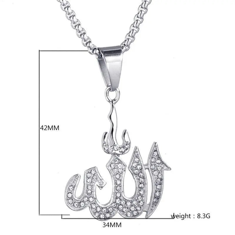 Gold Micro Allah Necklace pendant - Blade & Thread