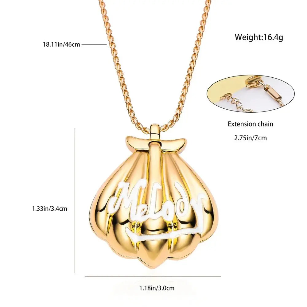 gold shell necklace Melody for Girl Women Daughter - Blade & Thread