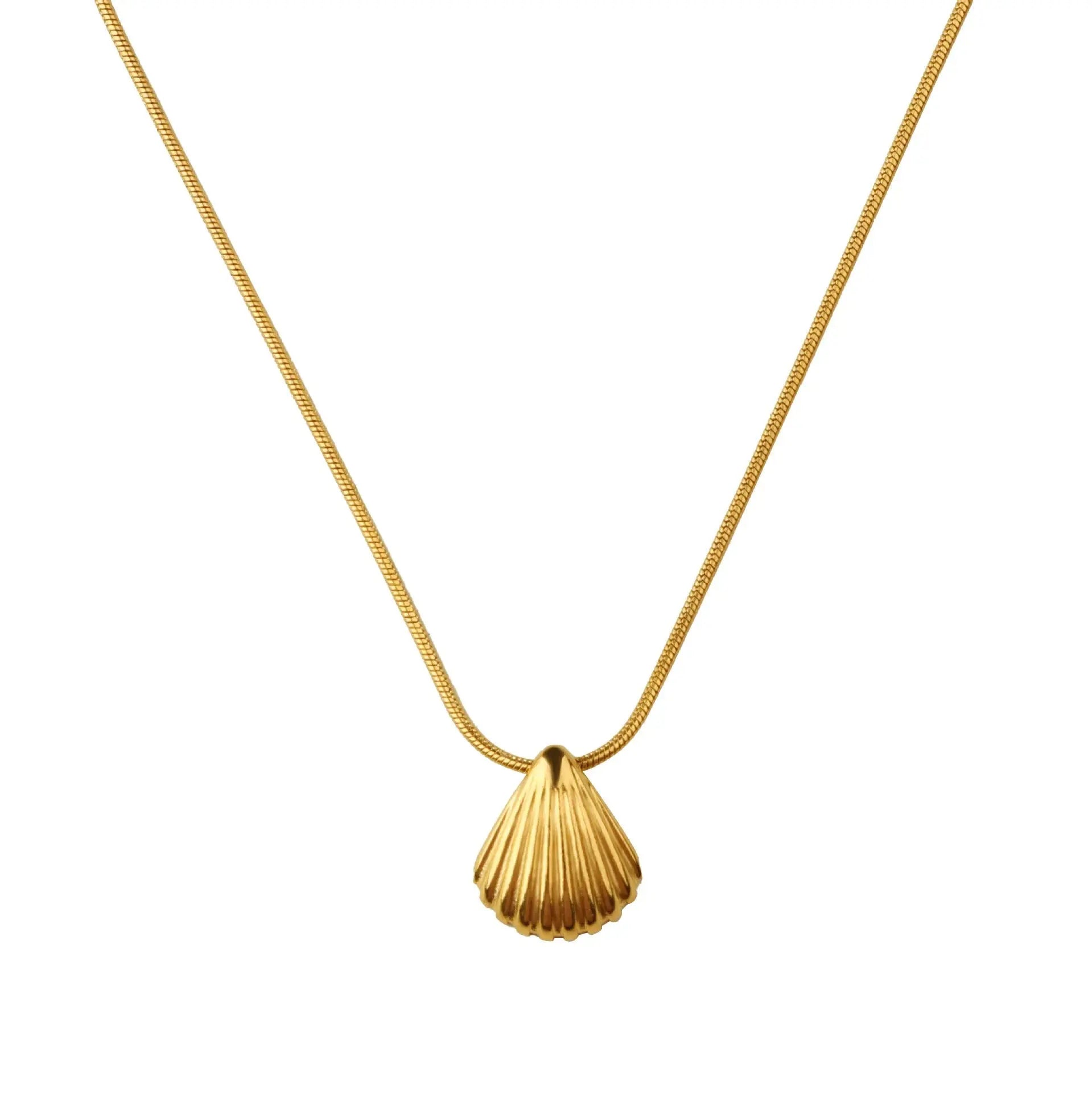 gold shell necklace - Blade & Thread