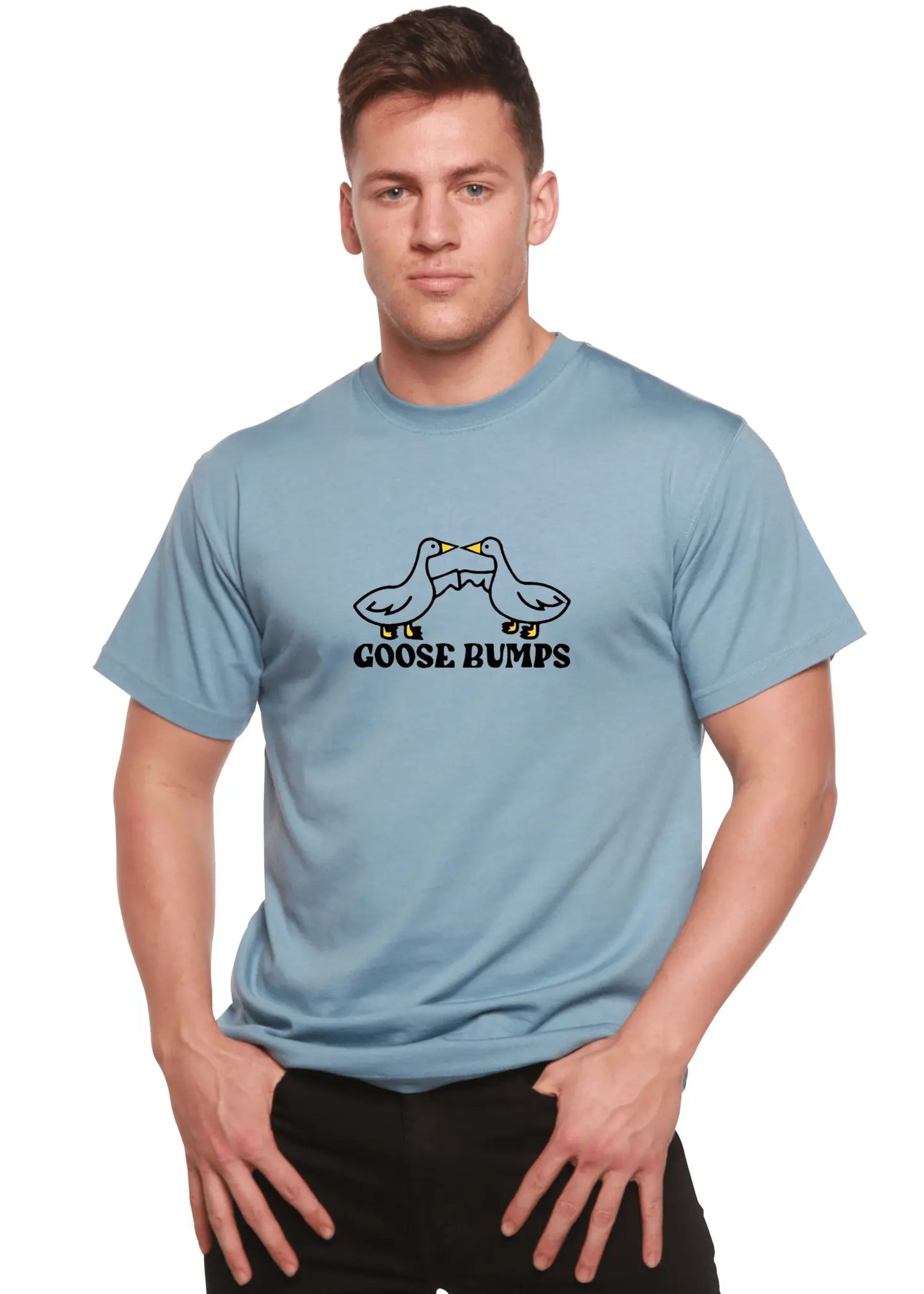Goose Bumps Men's Bamboo Viscose/Organic Cotton Short Sleeve Graphic T-Shirt - Blade & Thread