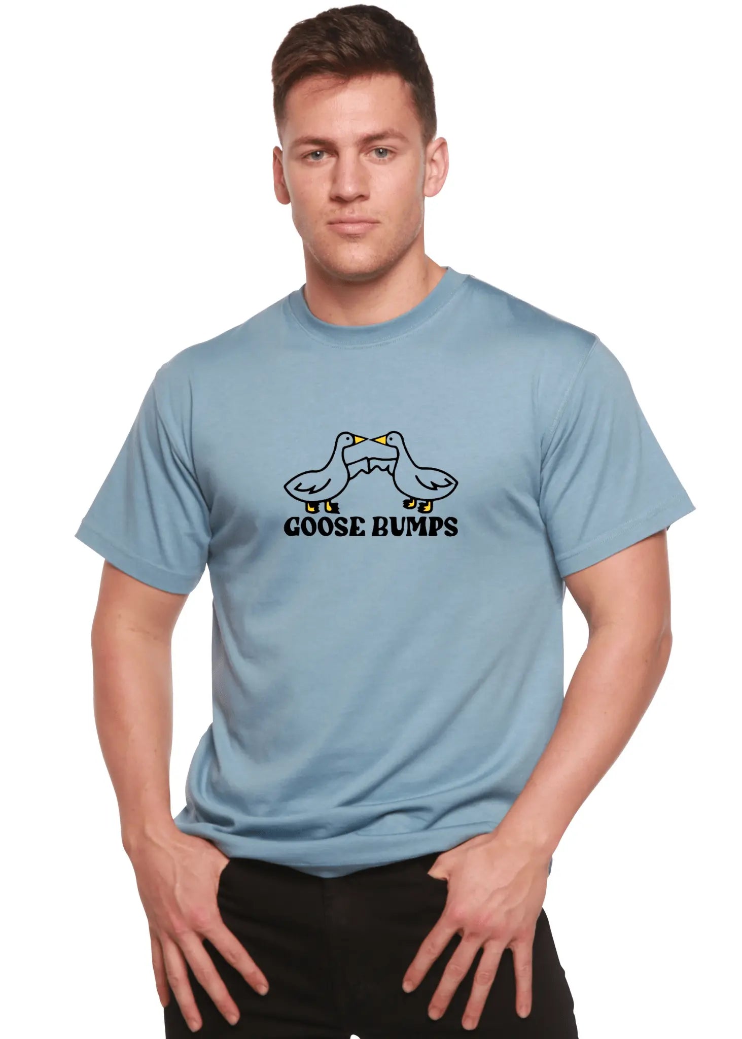 Goose Bumps Men's Bamboo Viscose/Organic Cotton Short Sleeve Graphic T-Shirt - Blade & Thread