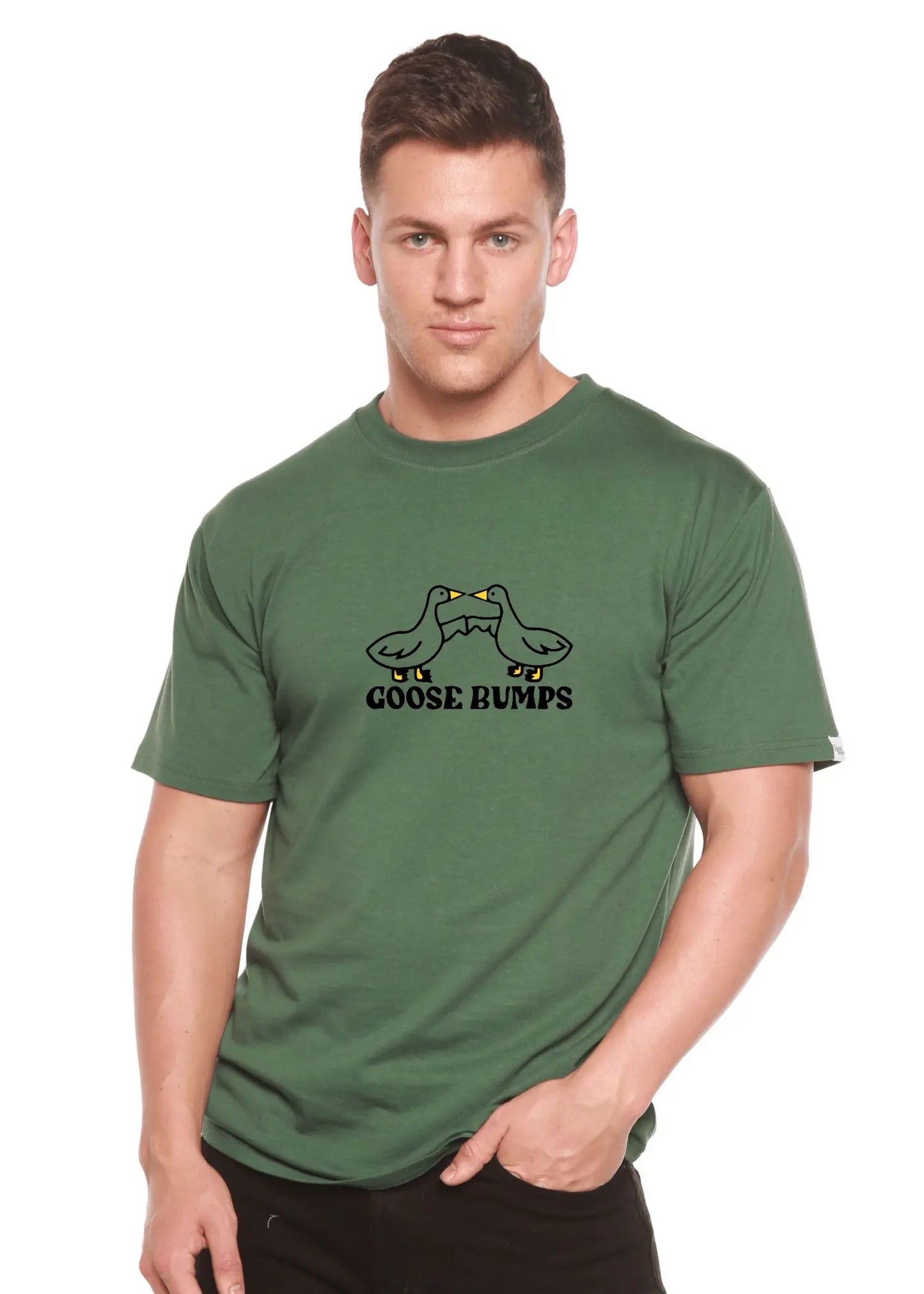 Goose Bumps Men's Bamboo Viscose/Organic Cotton Short Sleeve Graphic T-Shirt - Blade & Thread