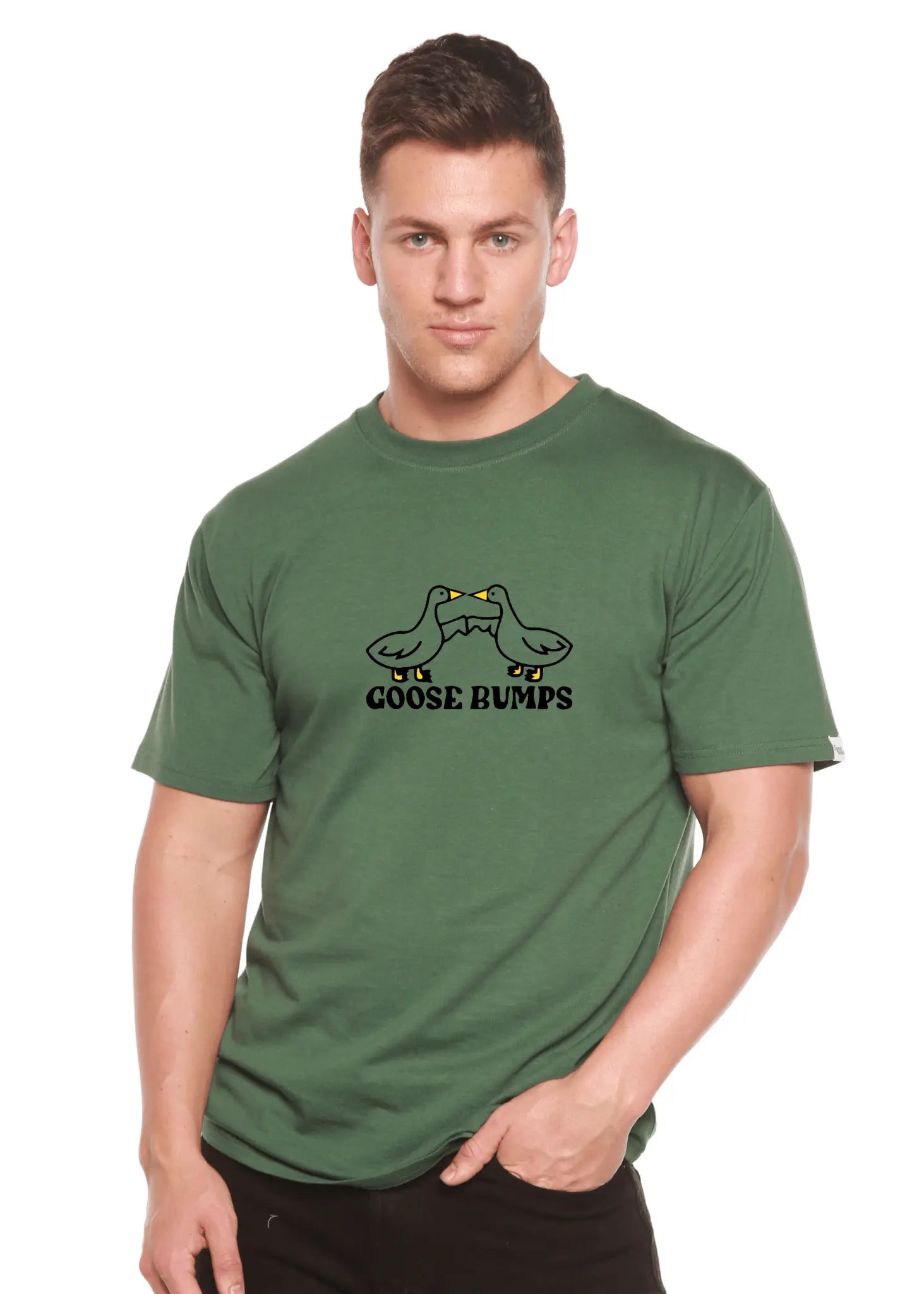 Goose Bumps Men's Bamboo Viscose/Organic Cotton Short Sleeve Graphic T-Shirt - Blade & Thread