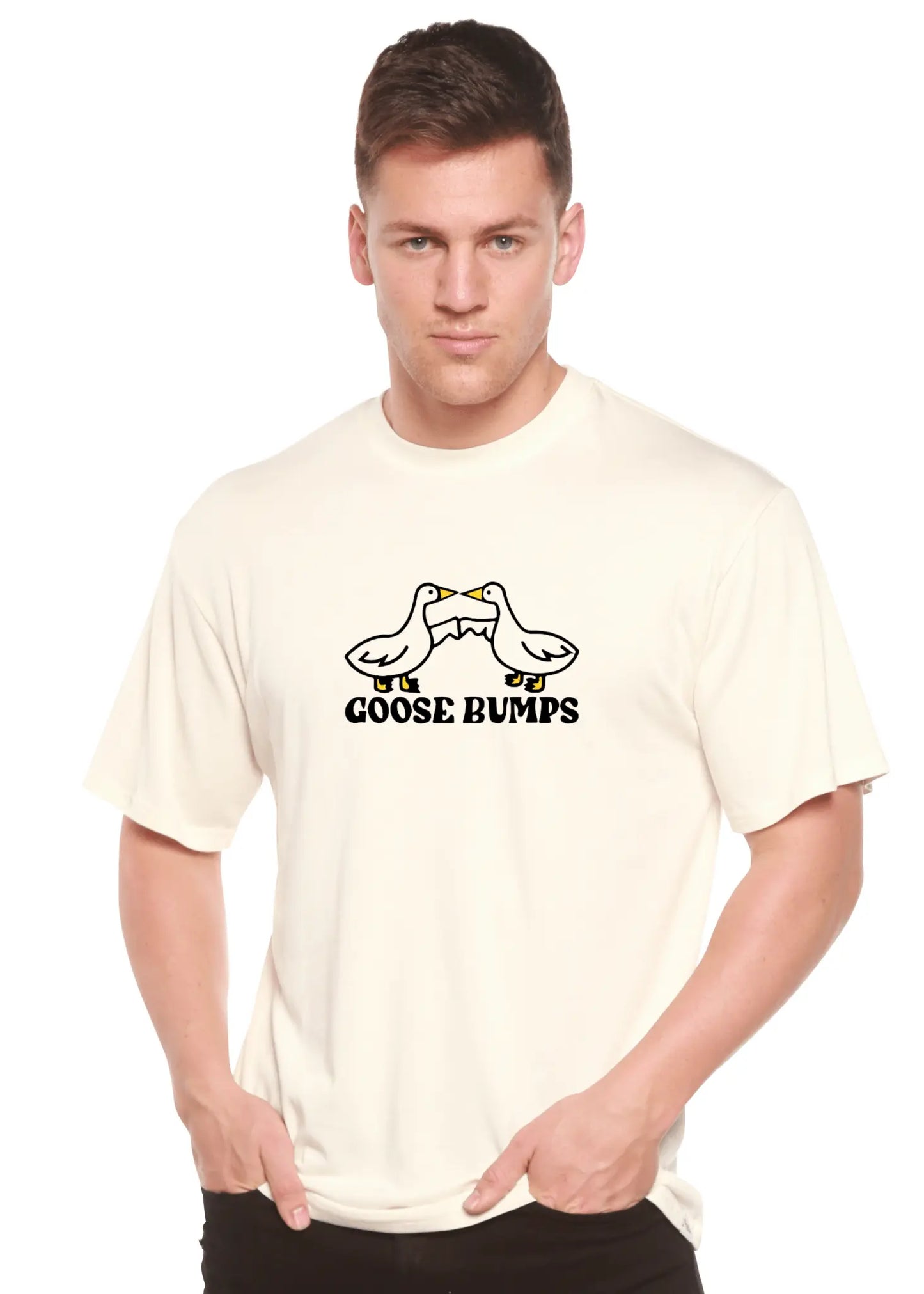 Goose Bumps Men's Bamboo Viscose/Organic Cotton Short Sleeve Graphic T-Shirt - Blade & Thread