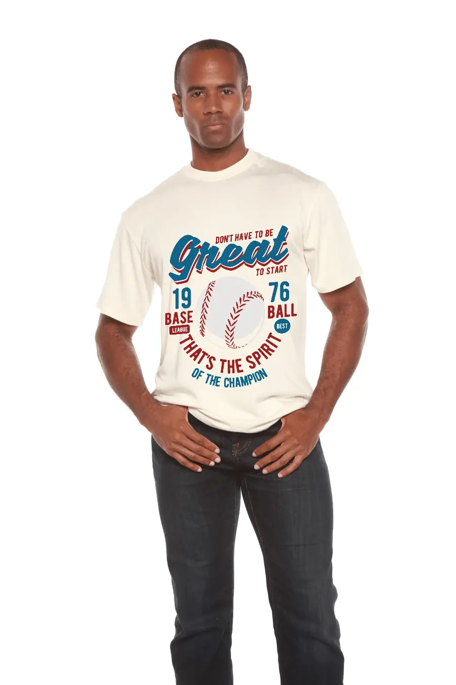 Great Baseball Men's Bamboo Viscose/Organic Cotton Short Sleeve Graphic T-Shirt - Blade & Thread