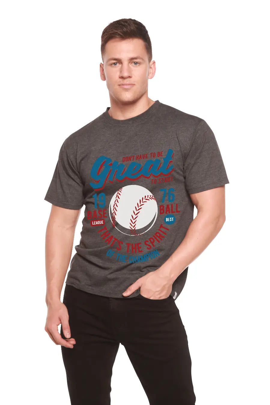 Great Baseball Men's Bamboo Viscose/Organic Cotton Short Sleeve Graphic T-Shirt - Blade & Thread
