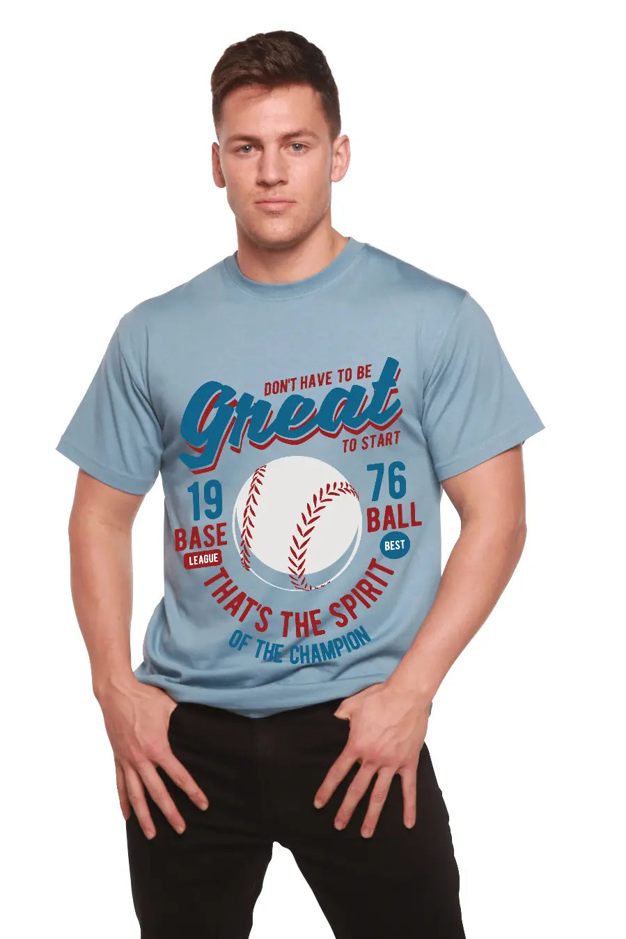 Great Baseball Men's Bamboo Viscose/Organic Cotton Short Sleeve Graphic T-Shirt - Blade & Thread