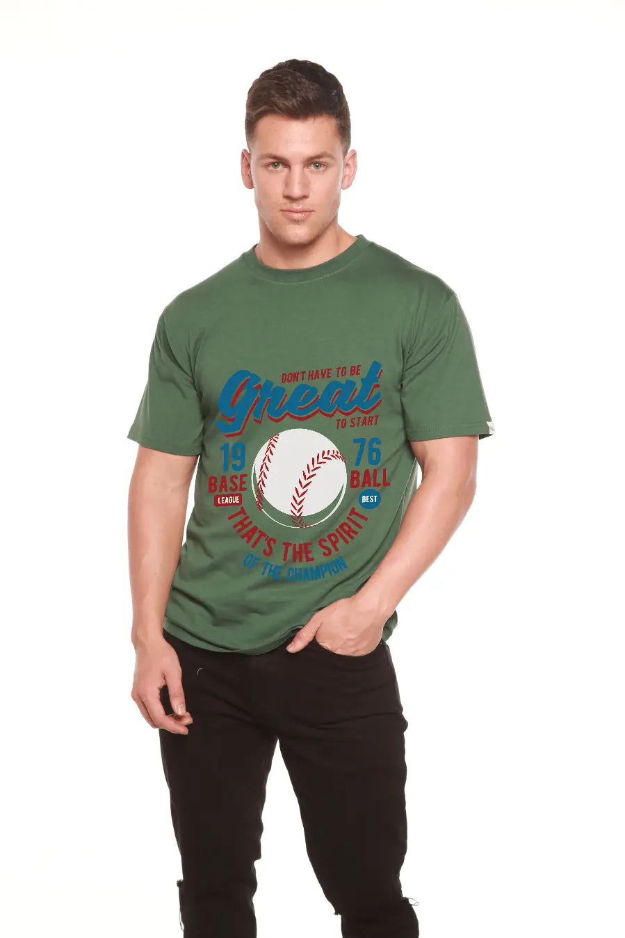 Great Baseball Men's Bamboo Viscose/Organic Cotton Short Sleeve Graphic T-Shirt - Blade & Thread