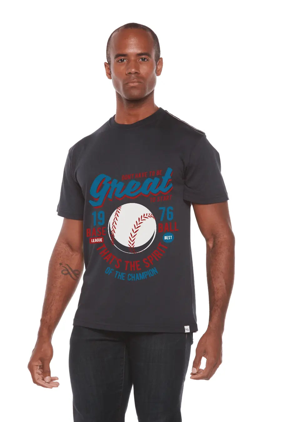 Great Baseball Men's Bamboo Viscose/Organic Cotton Short Sleeve Graphic T-Shirt - Blade & Thread