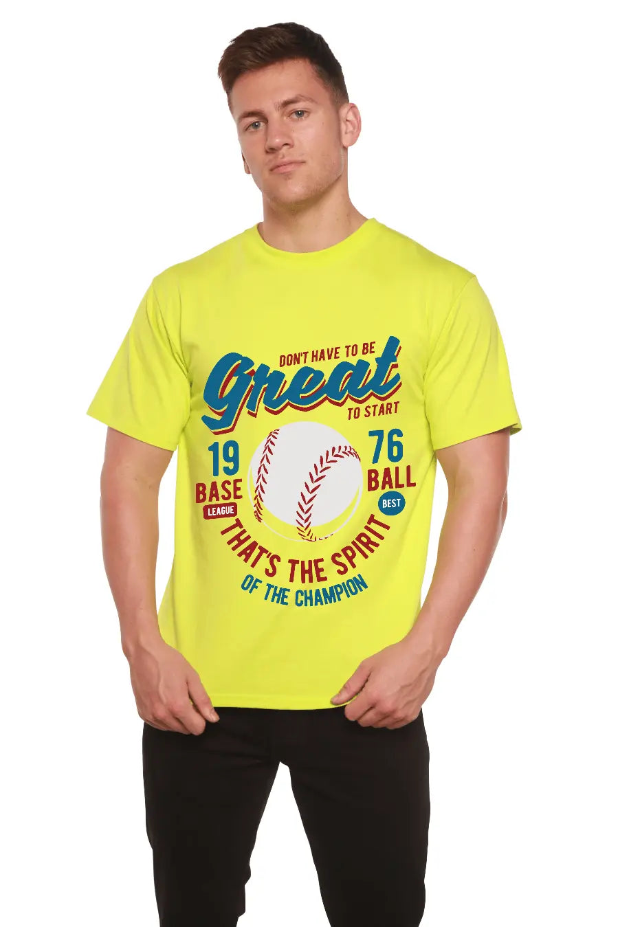 Great Baseball Men's Bamboo Viscose/Organic Cotton Short Sleeve Graphic T-Shirt - Blade & Thread