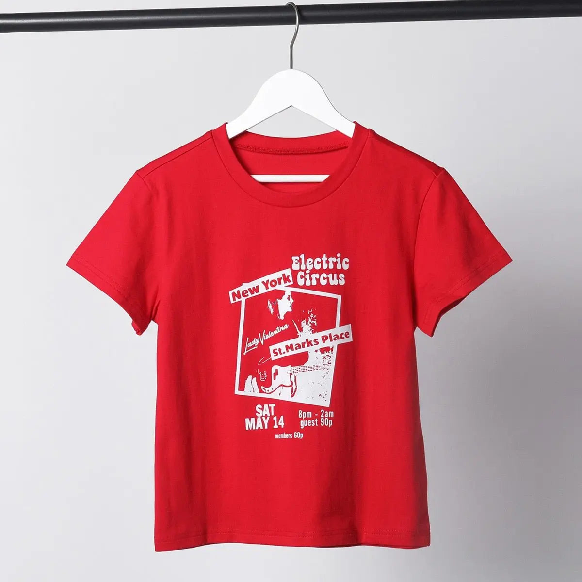 Guitar Crop Top Women Summer Round Neck Short Sleeve Cotton T Shirt Casual Streetwear Tshirt - Blade & Thread
