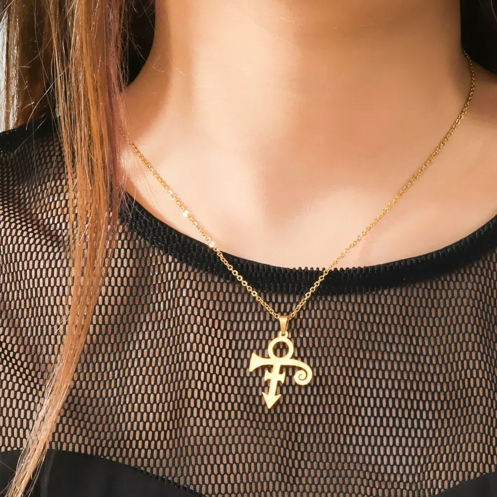 Guitar Memorial Love Symbol Pendant Necklace Le Petit Prince Necklaces - Blade & Thread