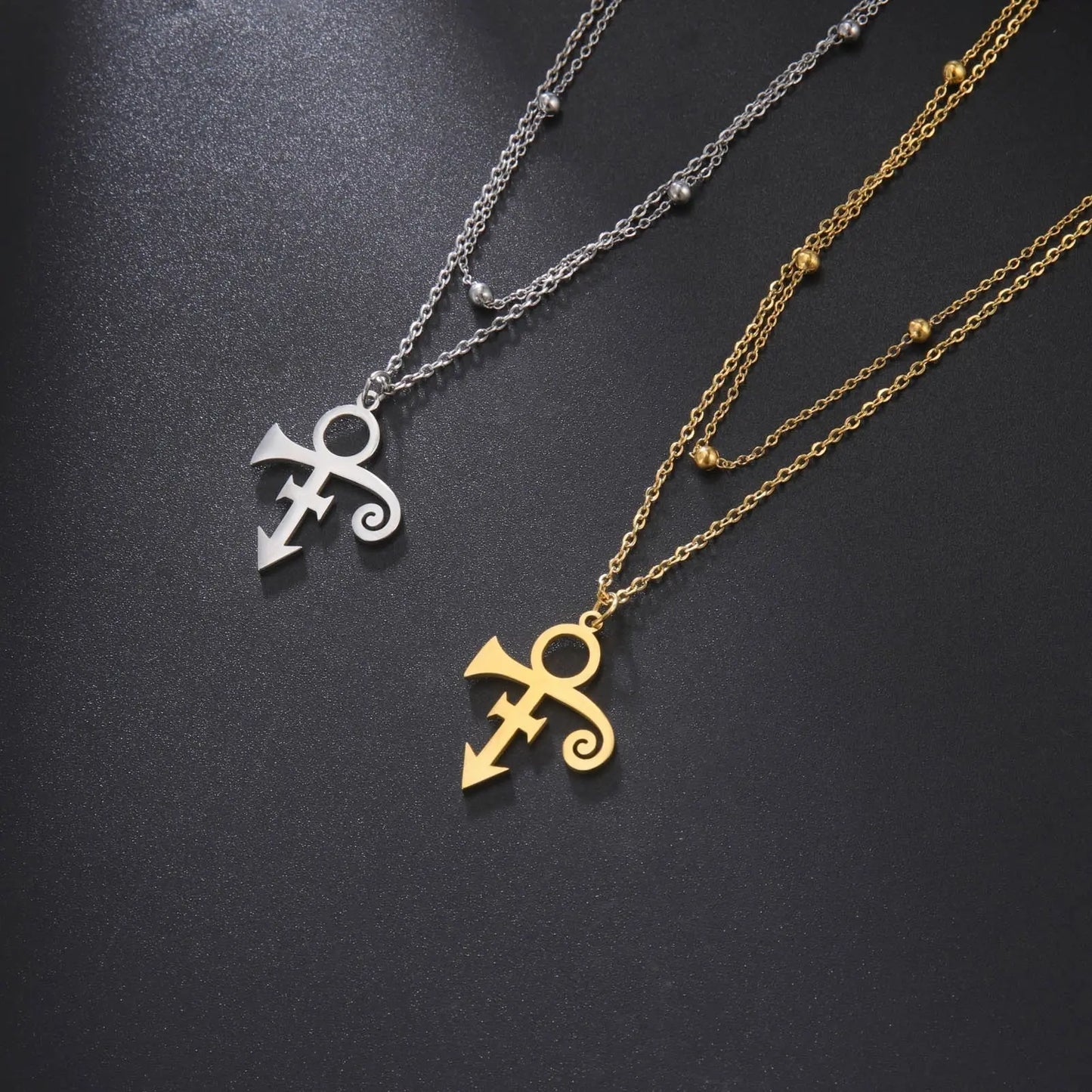 Guitar Memorial Love Symbol Pendant Necklace Le Petit Prince Necklaces - Blade & Thread