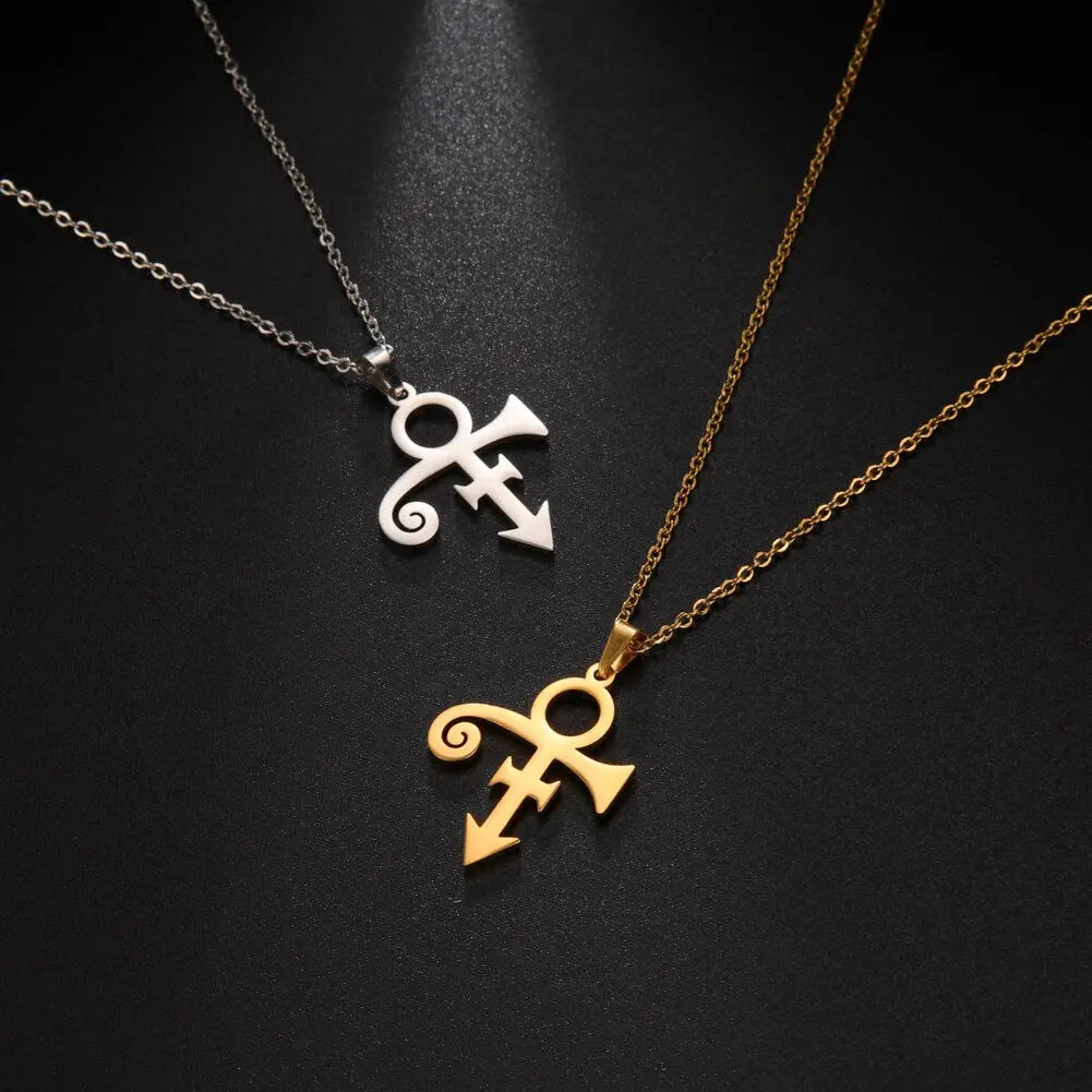 Guitar Memorial Love Symbol Pendant Necklace Le Petit Prince Necklaces - Blade & Thread