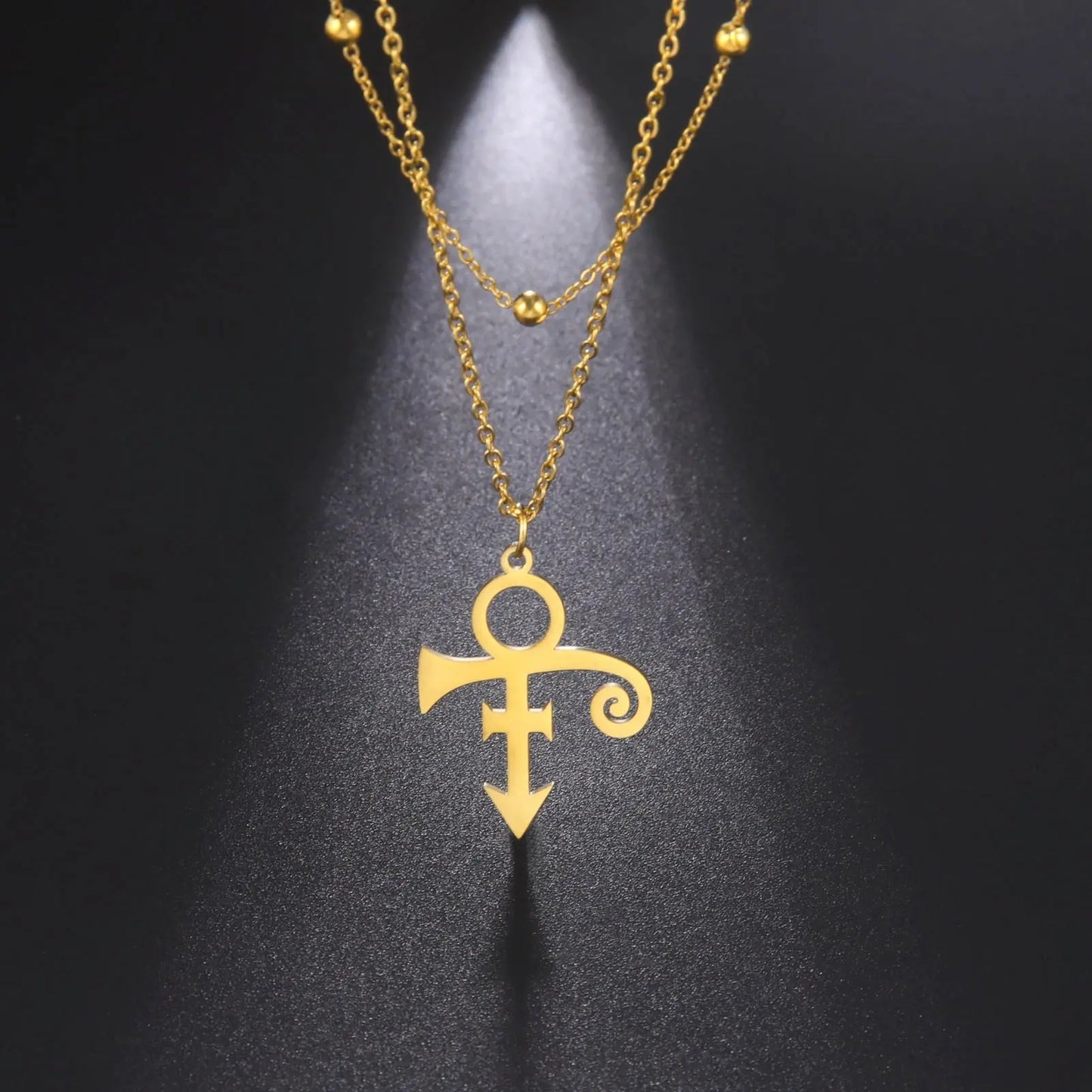 Guitar Memorial Love Symbol Pendant Necklace Le Petit Prince Necklaces - Blade & Thread