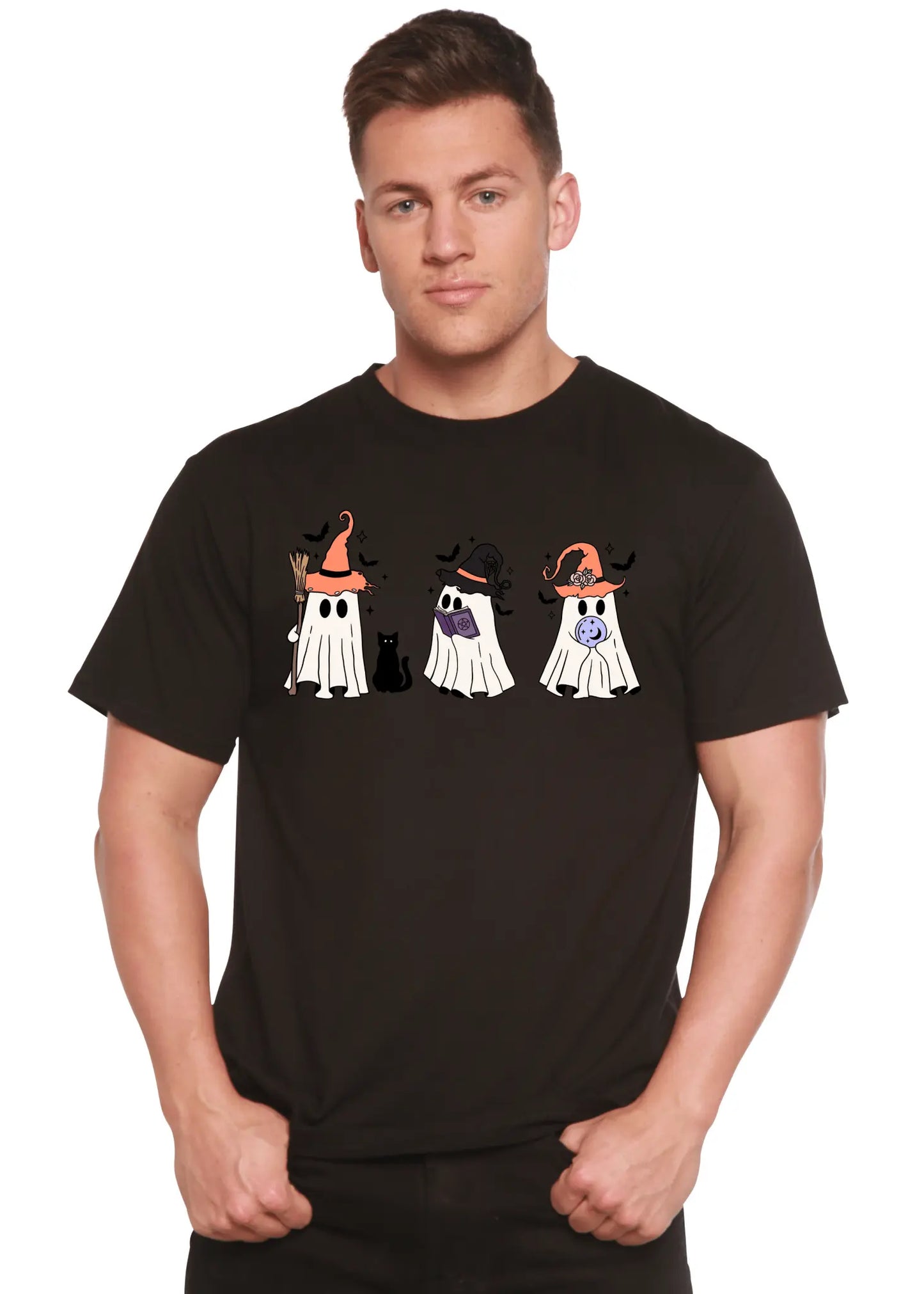 Halloween Boo Men's Bamboo Viscose/Organic Cotton Short Sleeve Graphic T-Shirt - Blade & Thread