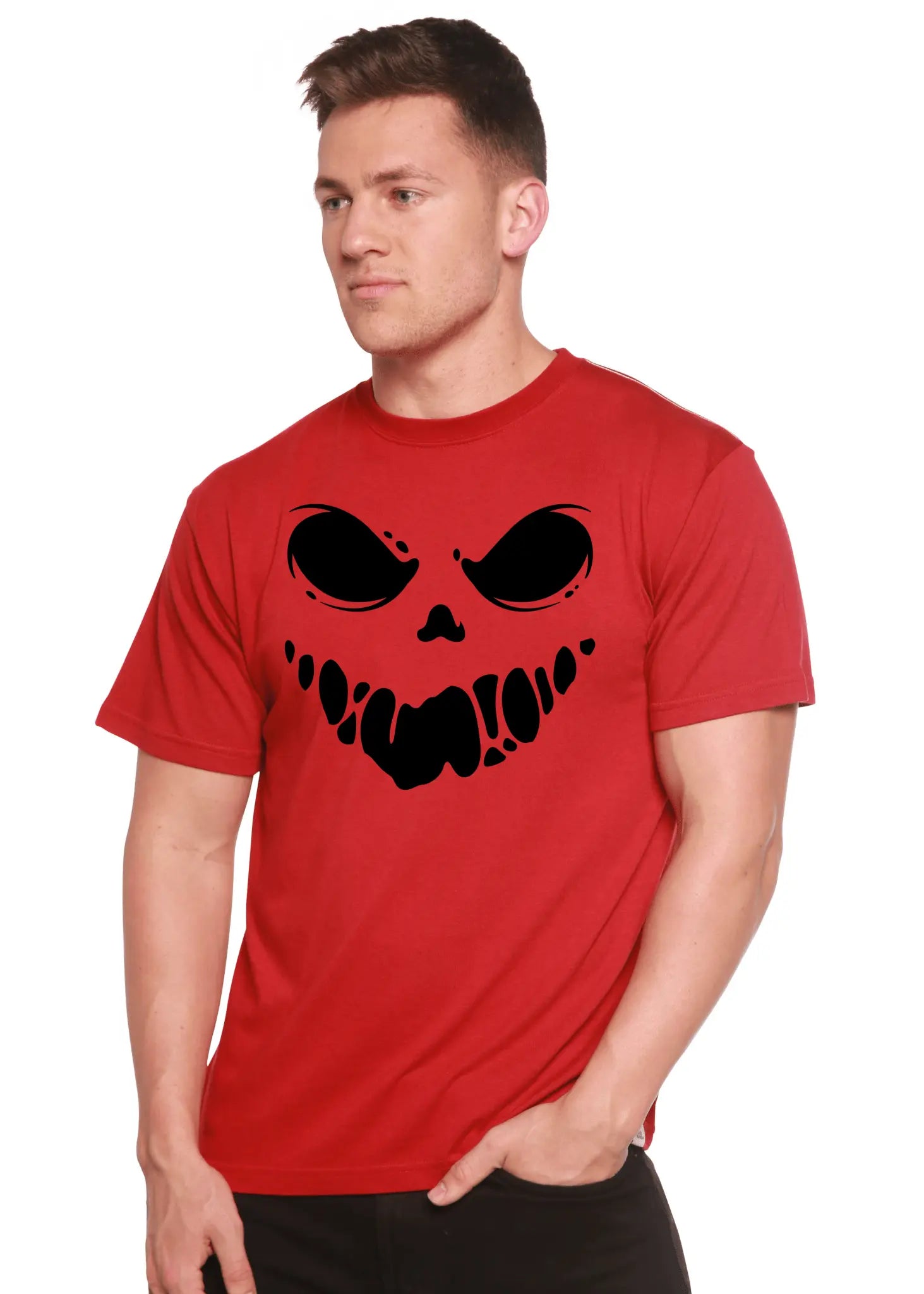Halloween Boo Men's Bamboo Viscose/Organic Cotton Short Sleeve Graphic T-Shirt - Blade & Thread