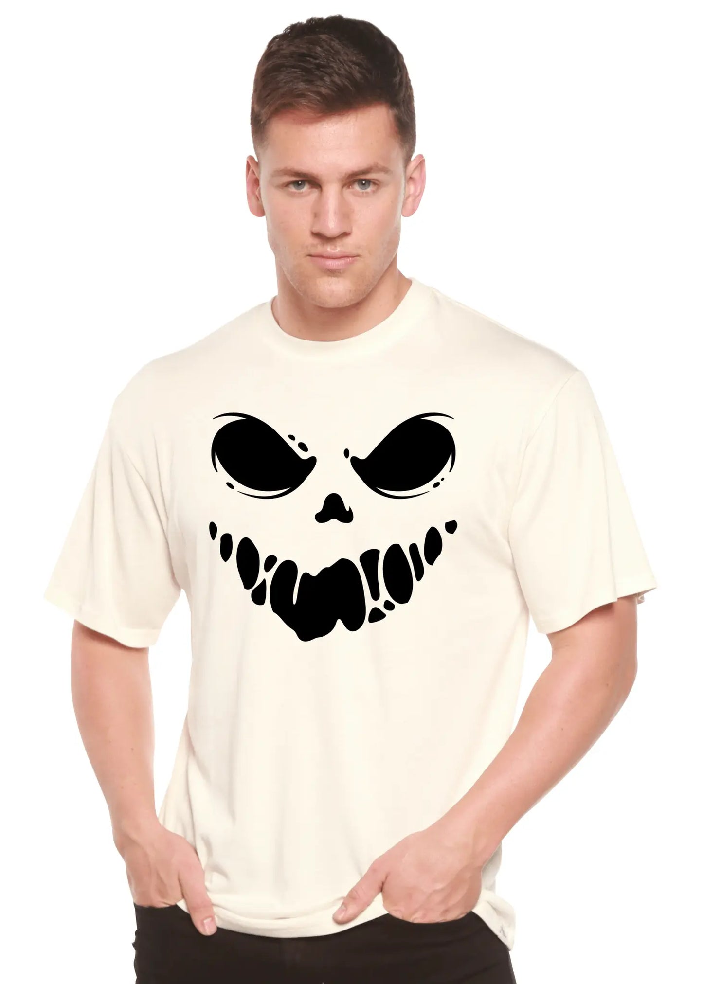 Halloween Boo Men's Bamboo Viscose/Organic Cotton Short Sleeve Graphic T-Shirt - Blade & Thread
