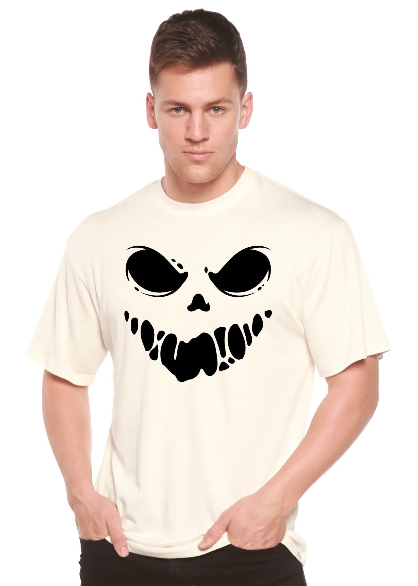 Halloween Boo Men's Bamboo Viscose/Organic Cotton Short Sleeve Graphic T-Shirt - Blade & Thread