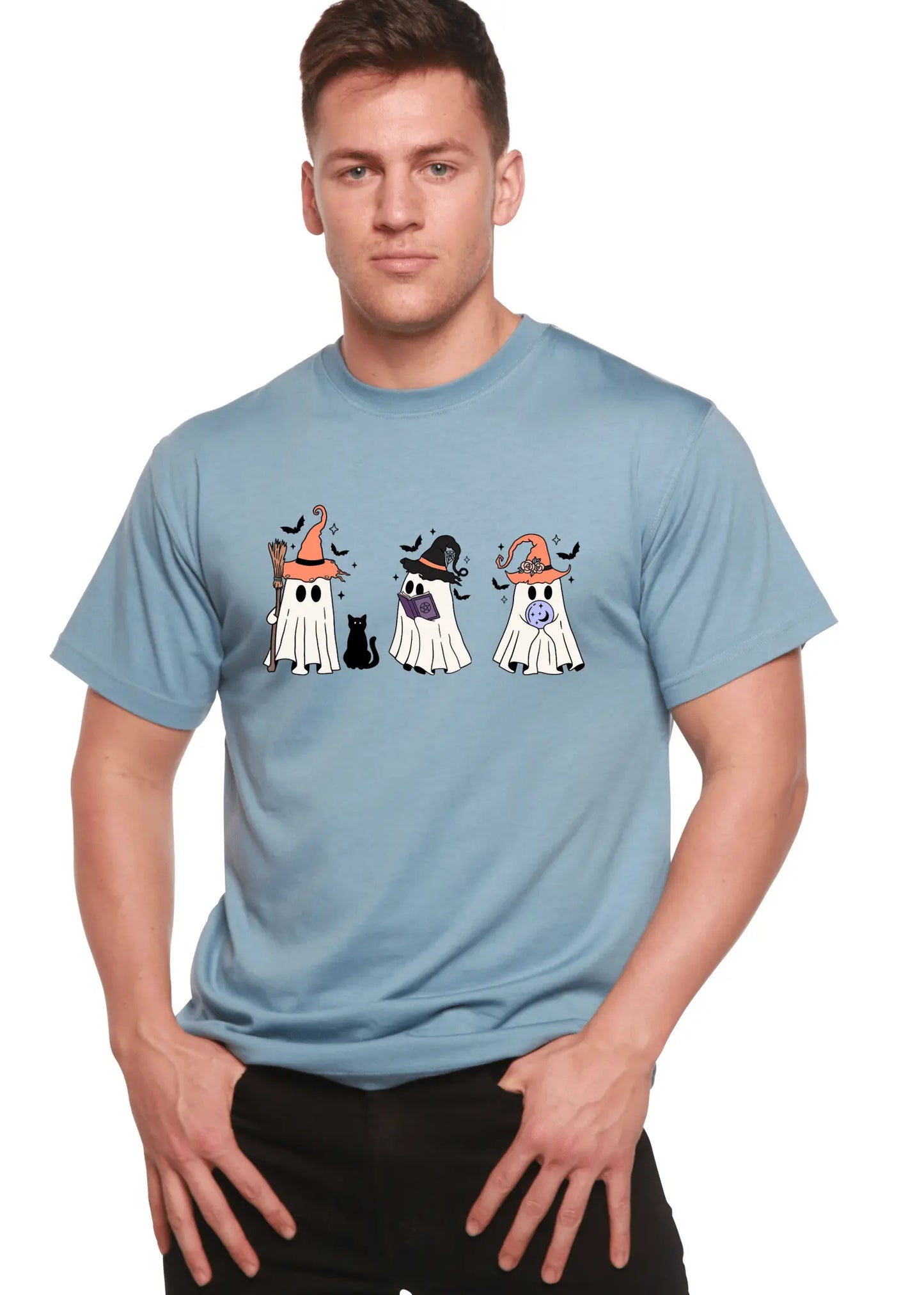 Halloween Boo Men's Bamboo Viscose/Organic Cotton Short Sleeve Graphic T-Shirt - Blade & Thread