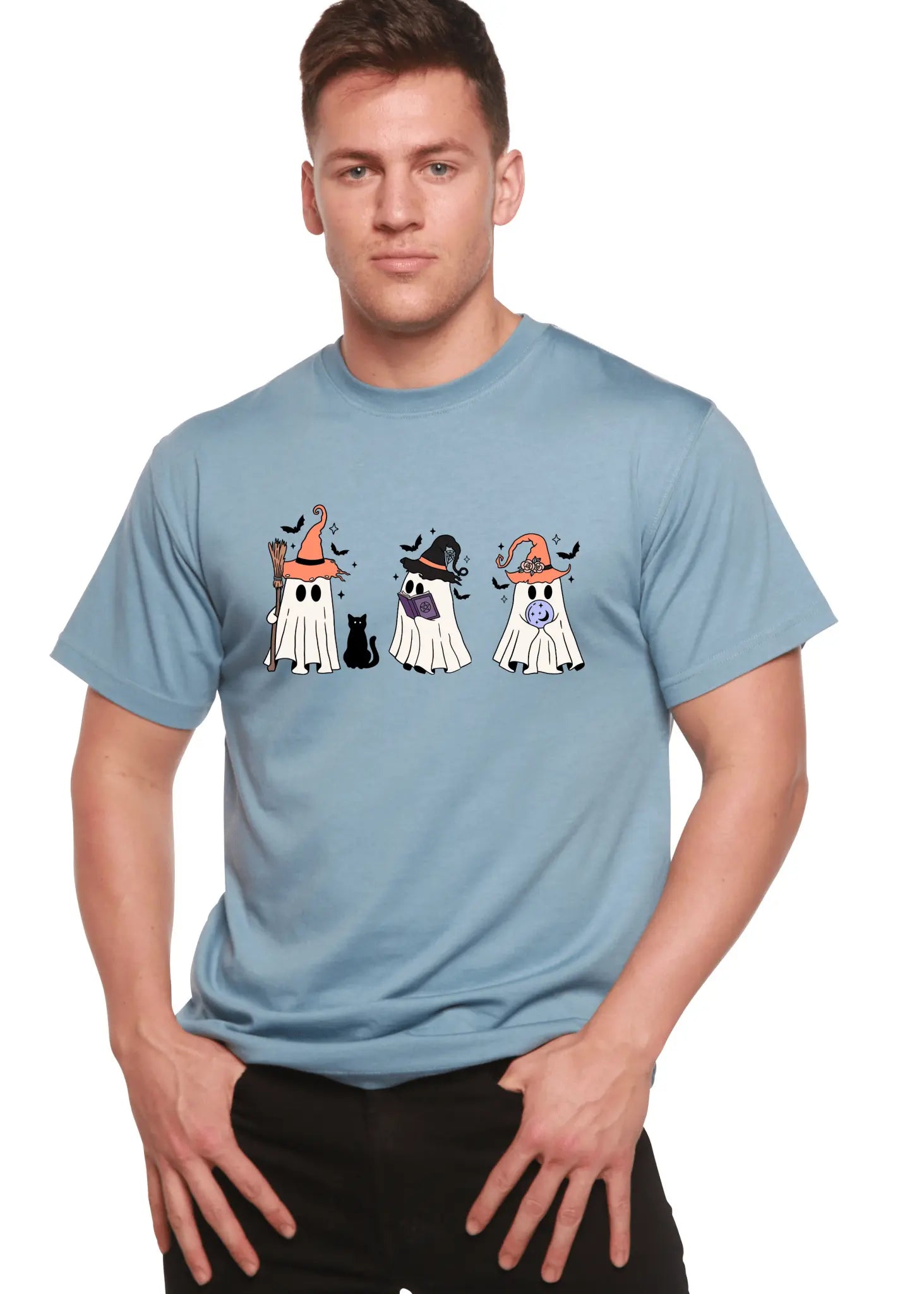 Halloween Boo Men's Bamboo Viscose/Organic Cotton Short Sleeve Graphic T-Shirt - Blade & Thread