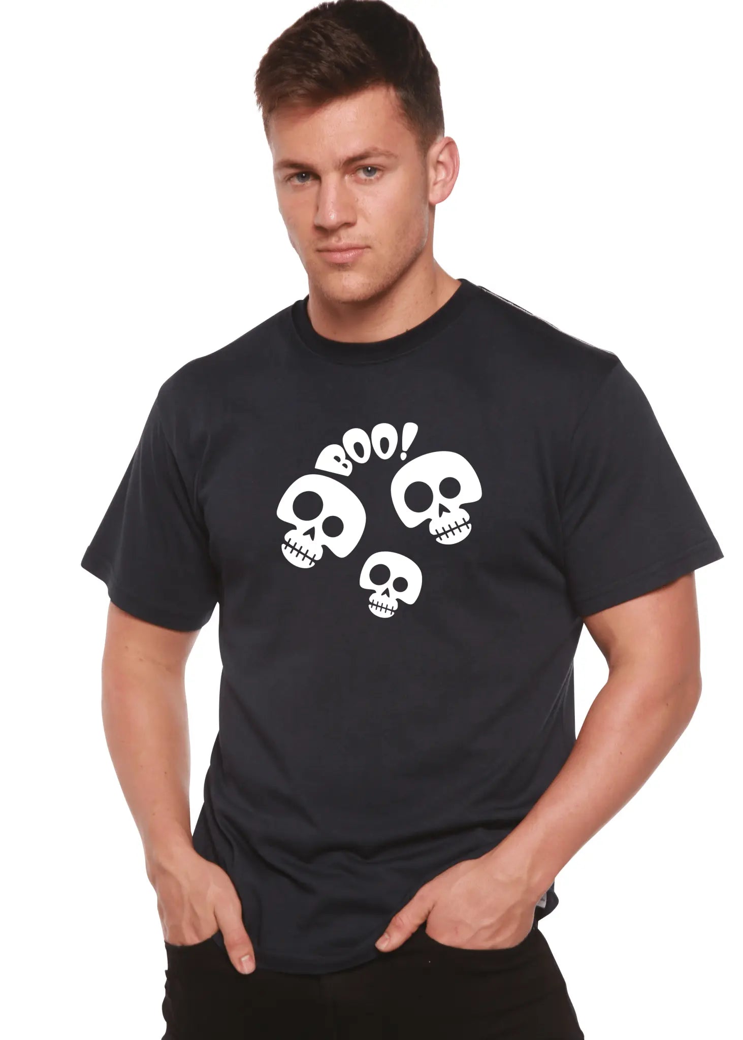 Halloween Boo Unisex Bamboo Viscose/Organic Cotton Short Sleeve Graphic T-Shirt - Blade & Thread