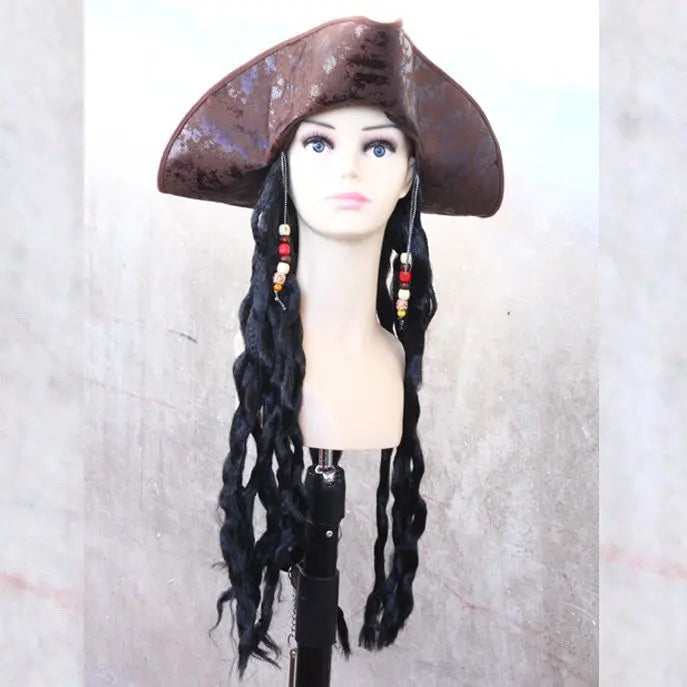 Halloween Captain Jack Sparrow hat wig - Blade & Thread