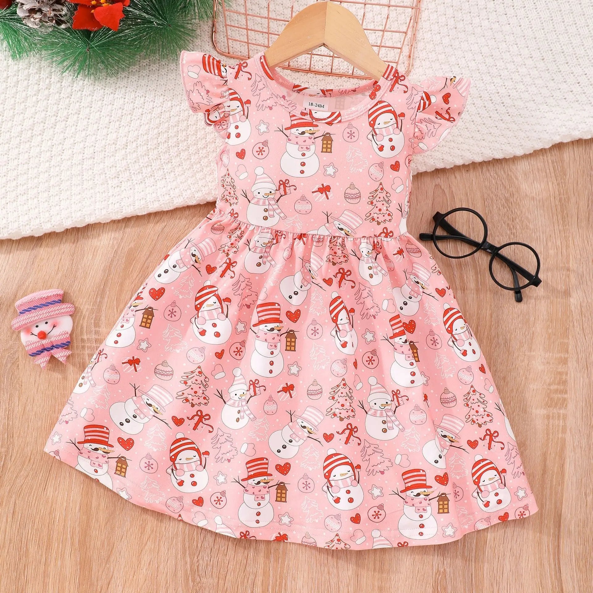 Halloween Christmas children's clothing print dresses - Blade & Thread