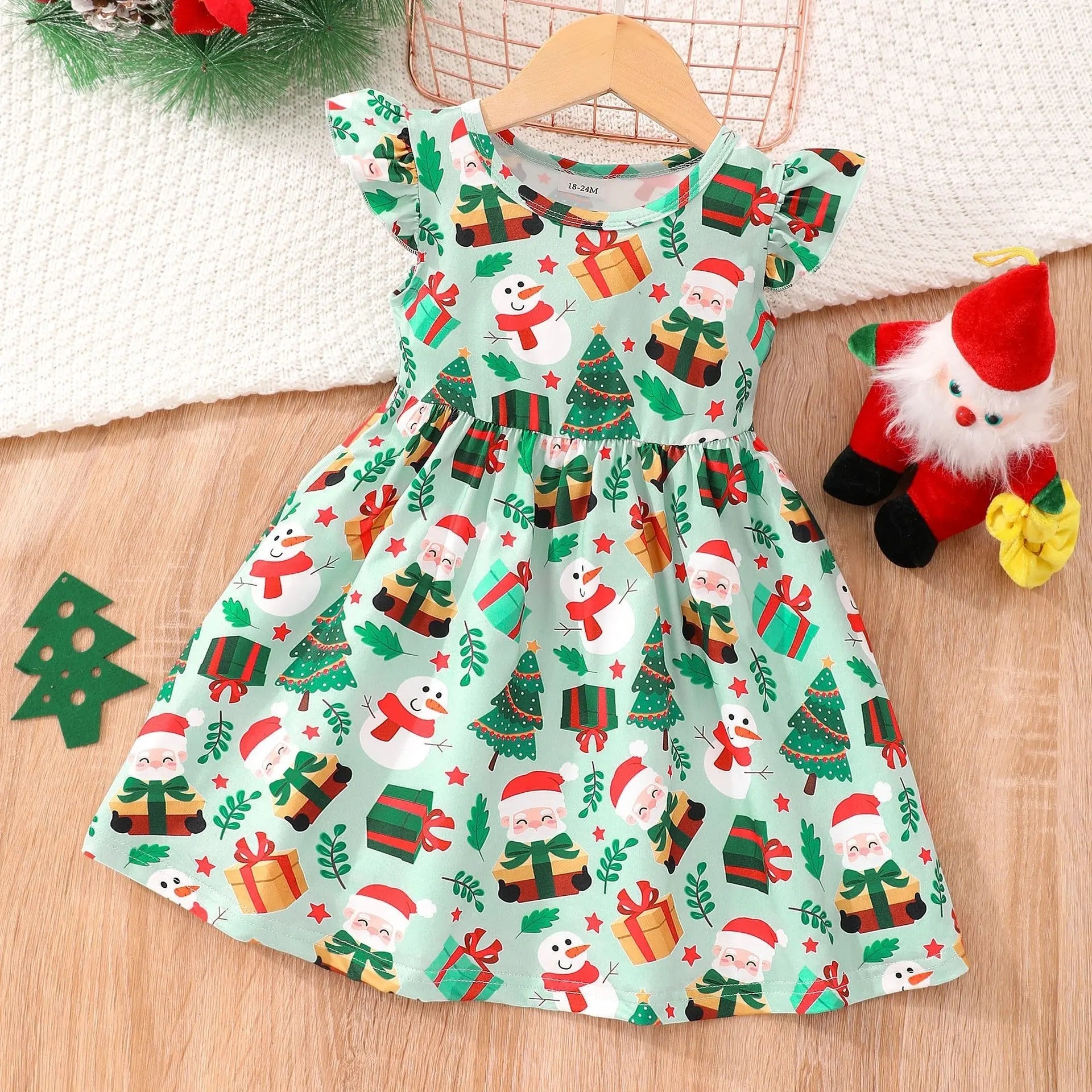 Halloween Christmas children's clothing print dresses - Blade & Thread