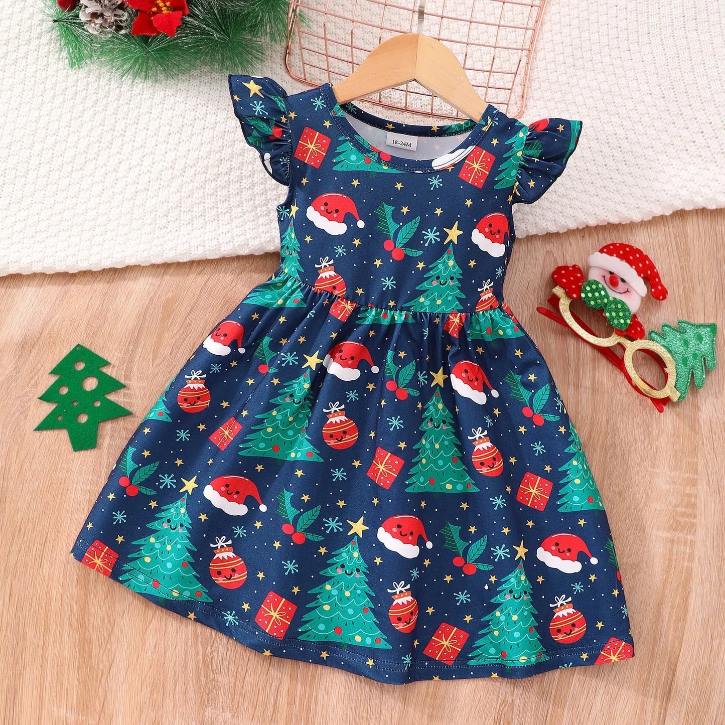 Halloween Christmas children's clothing print dresses - Blade & Thread