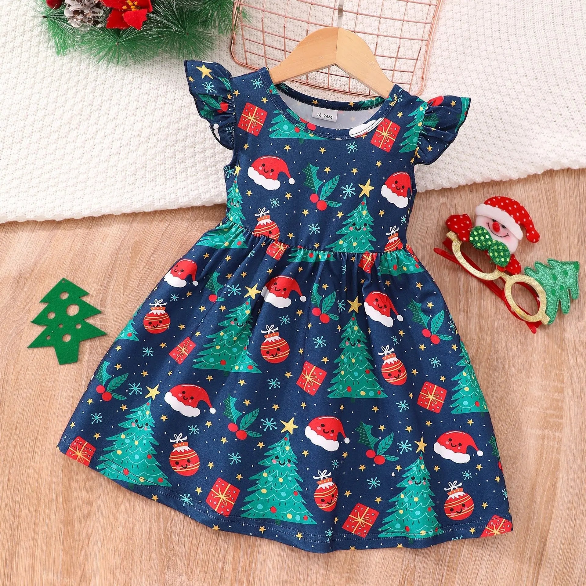 Halloween Christmas children's clothing print dresses - Blade & Thread