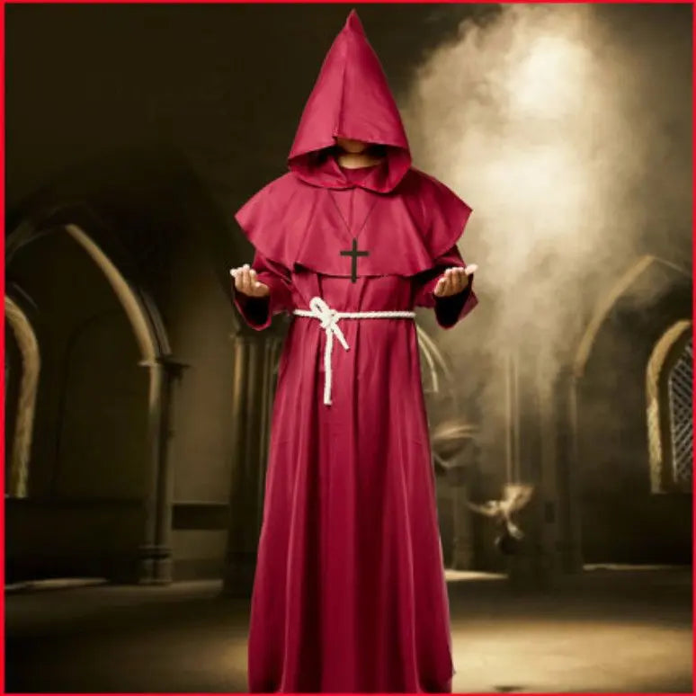 Halloween costume medieval monk cloak suit nowadaysfashion