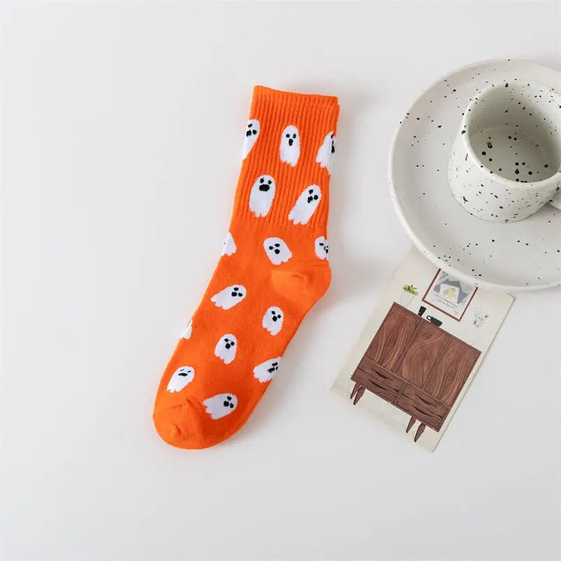 Halloween ghost middle-tube socks nowadaysfashion